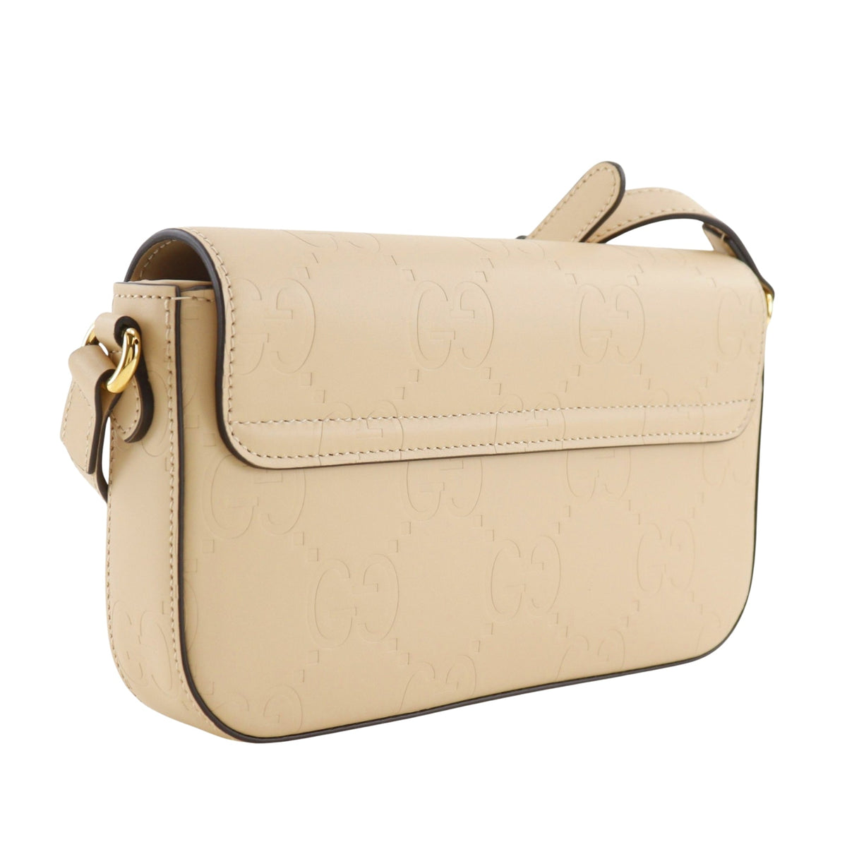 Gucci Super Mini Jumbo GG Embossed Calfskin Pochette