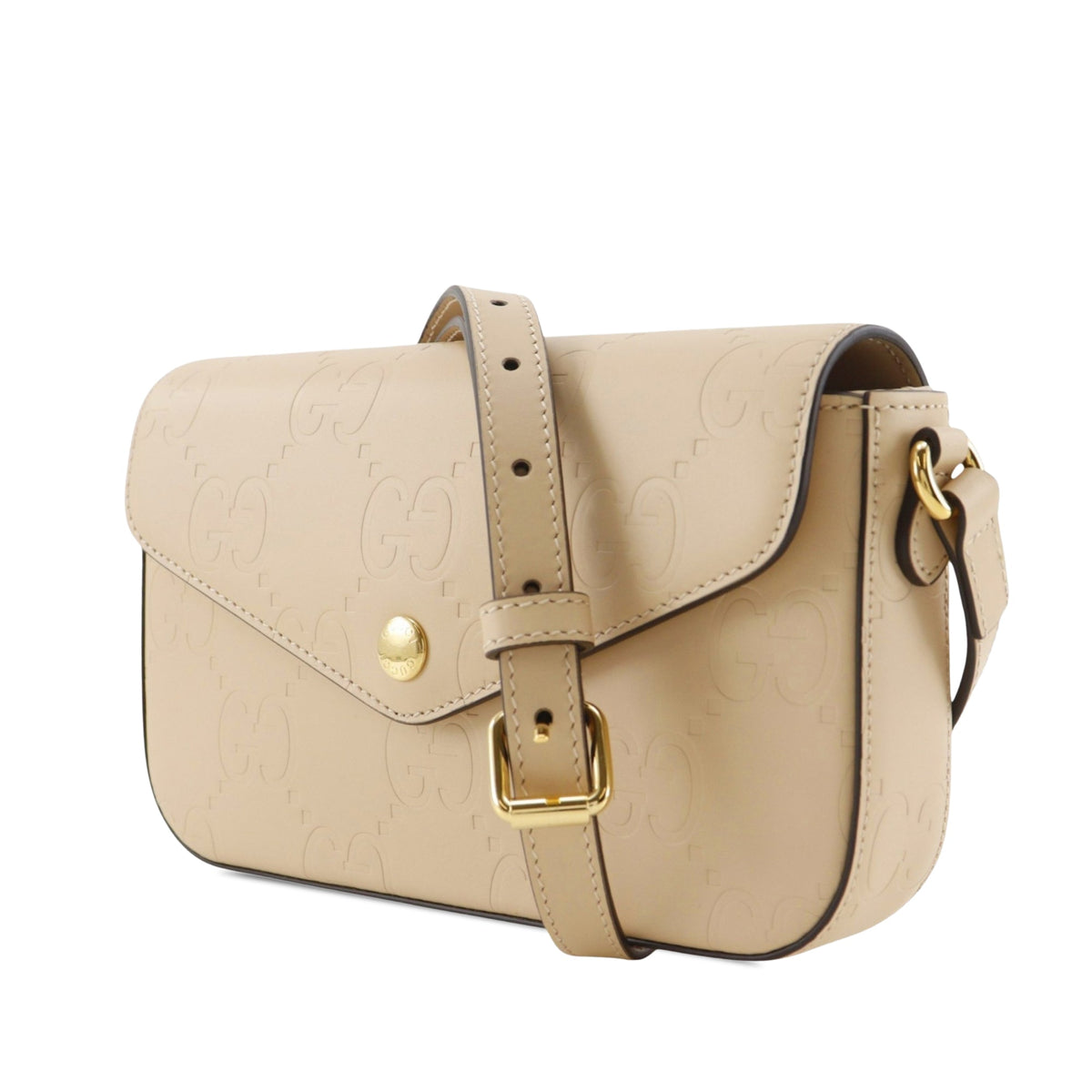 Gucci Super Mini Jumbo GG Embossed Calfskin Pochette