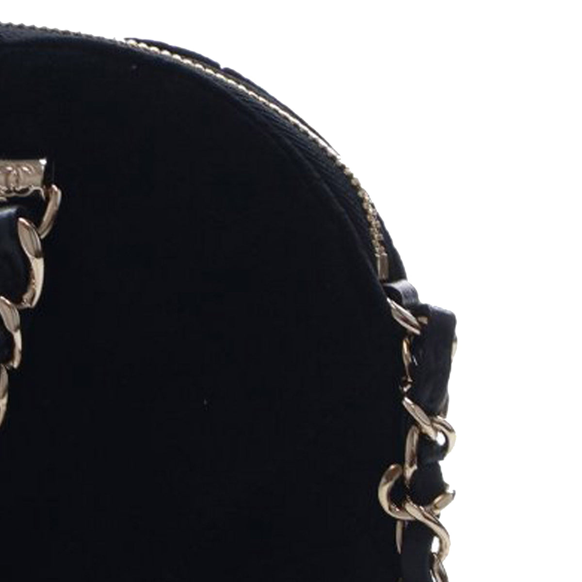 Chanel Quilted Velvet Coco Clutch With Chain — Black
