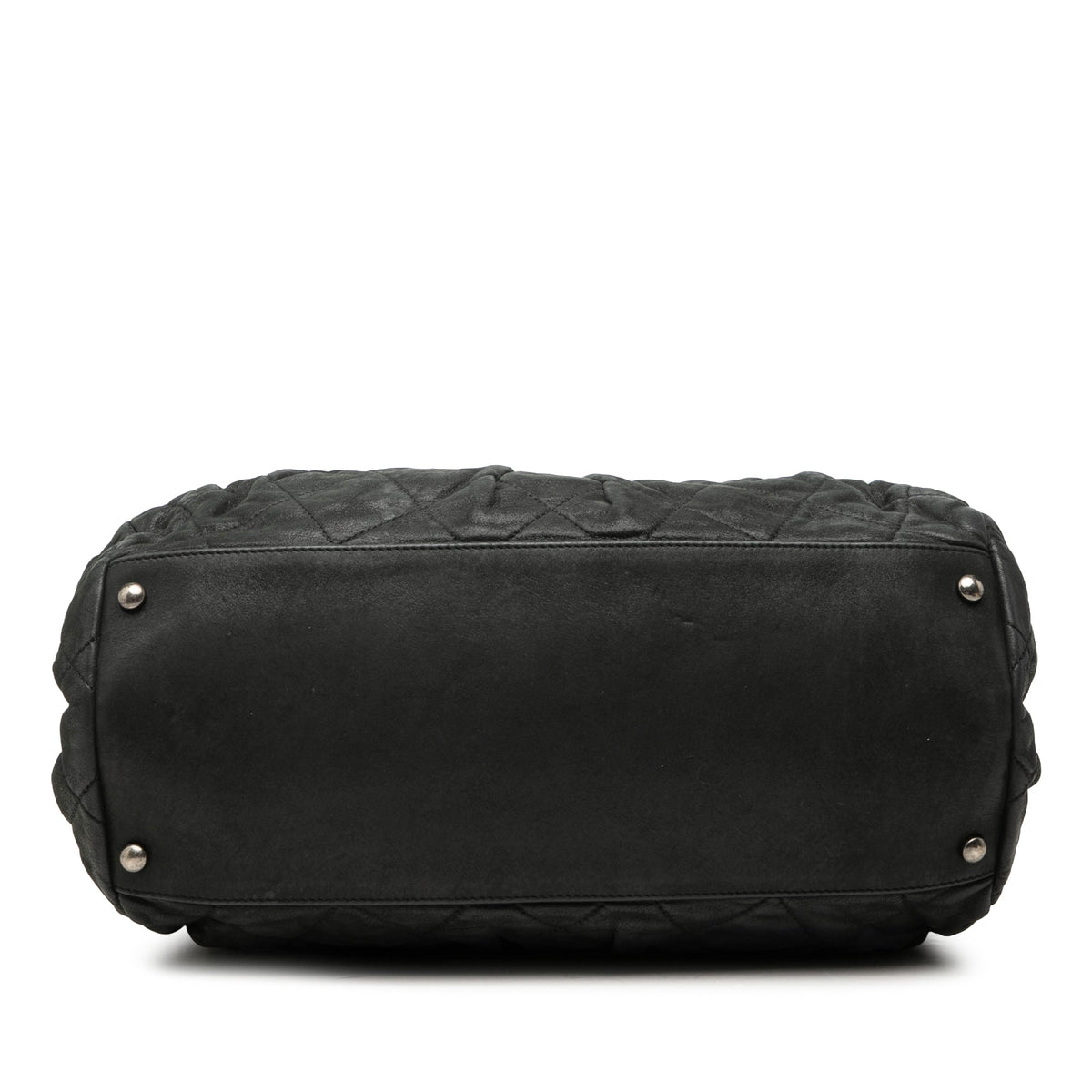 Chanel Quilted Iridescent Calfskin Chic Quilt Bowling Bag — Black