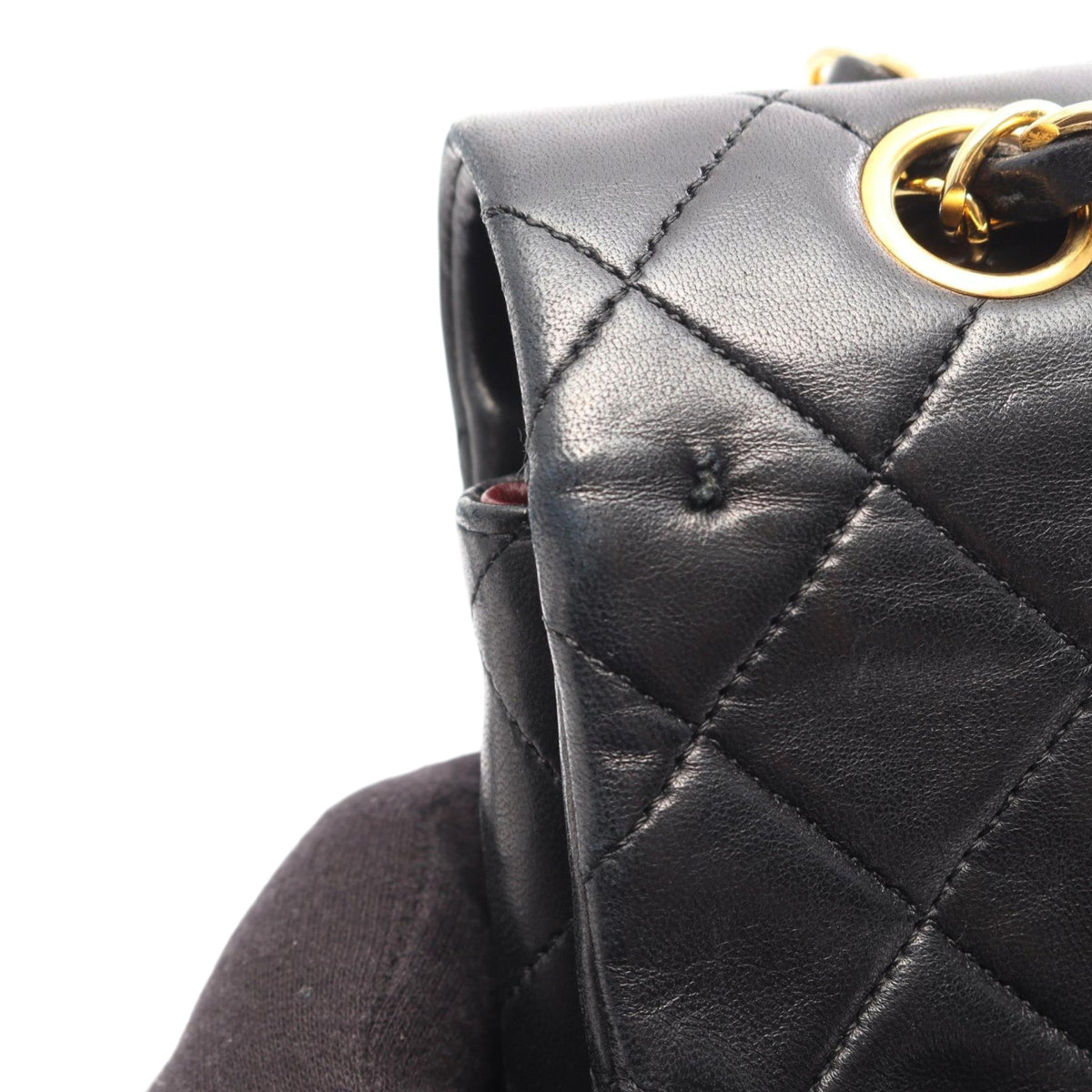 Chanel Medium Classic Lambskin Double Flap — Black