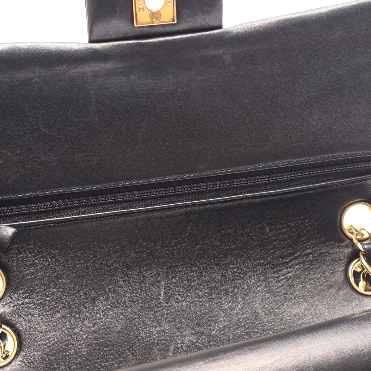 Chanel Medium Classic Lambskin Double Flap — Black