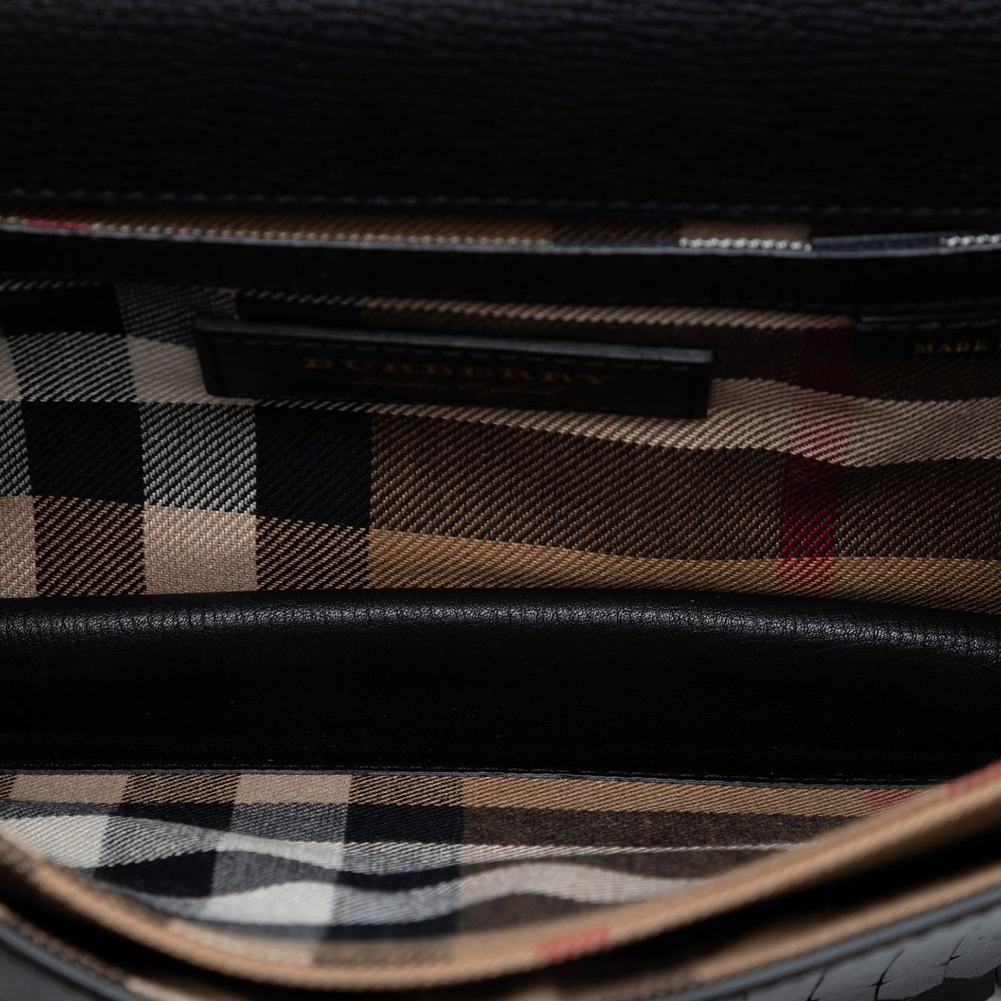 Burberry Small Grainy Calfskin Broguing Tassel Macken Crossbody