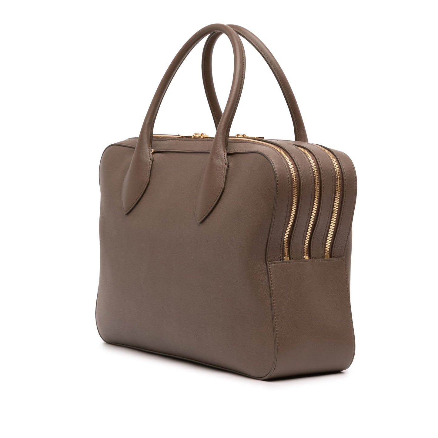Ferragamo Leather Stella Triple Zip Satchel