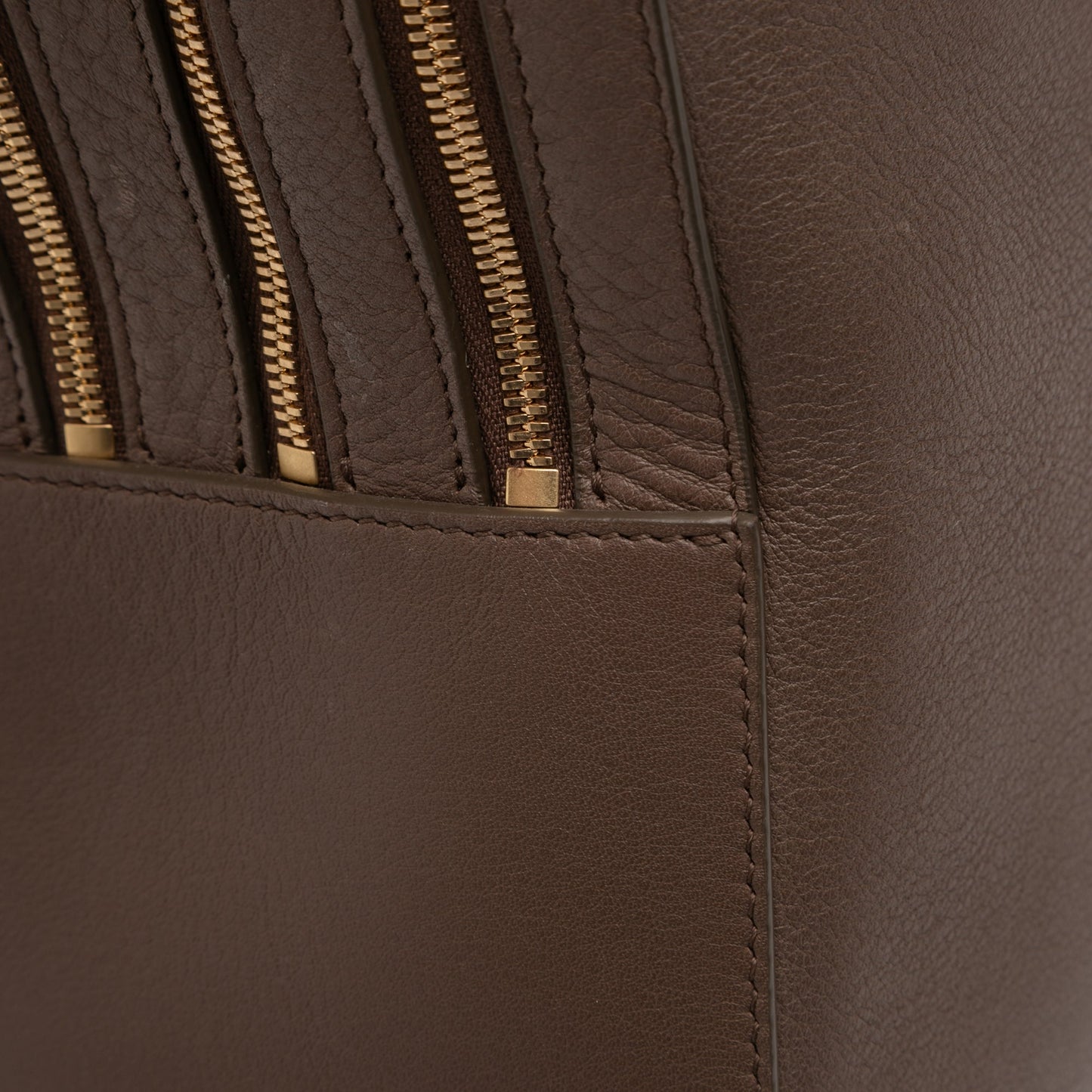 Ferragamo Leather Stella Triple Zip Satchel