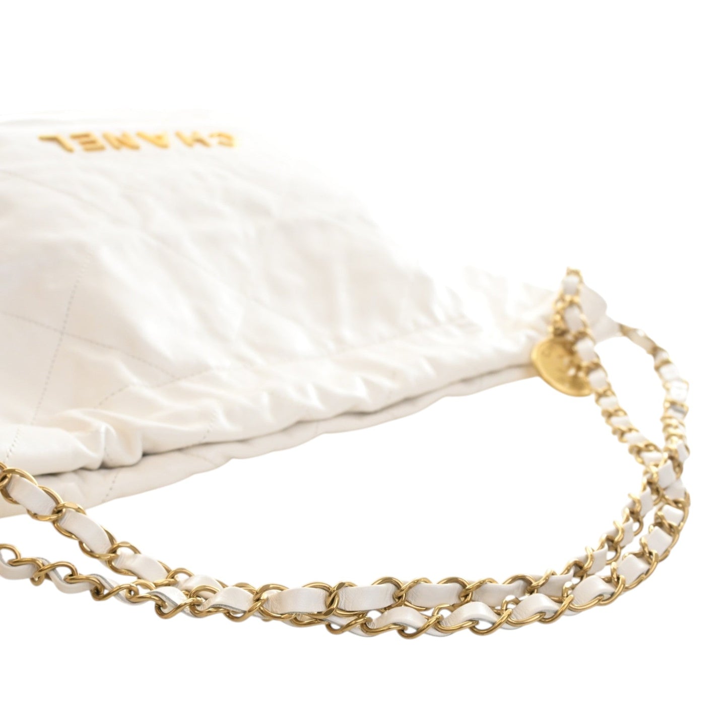Chanel Small Quilted Shiny Calfskin 22 Handbag