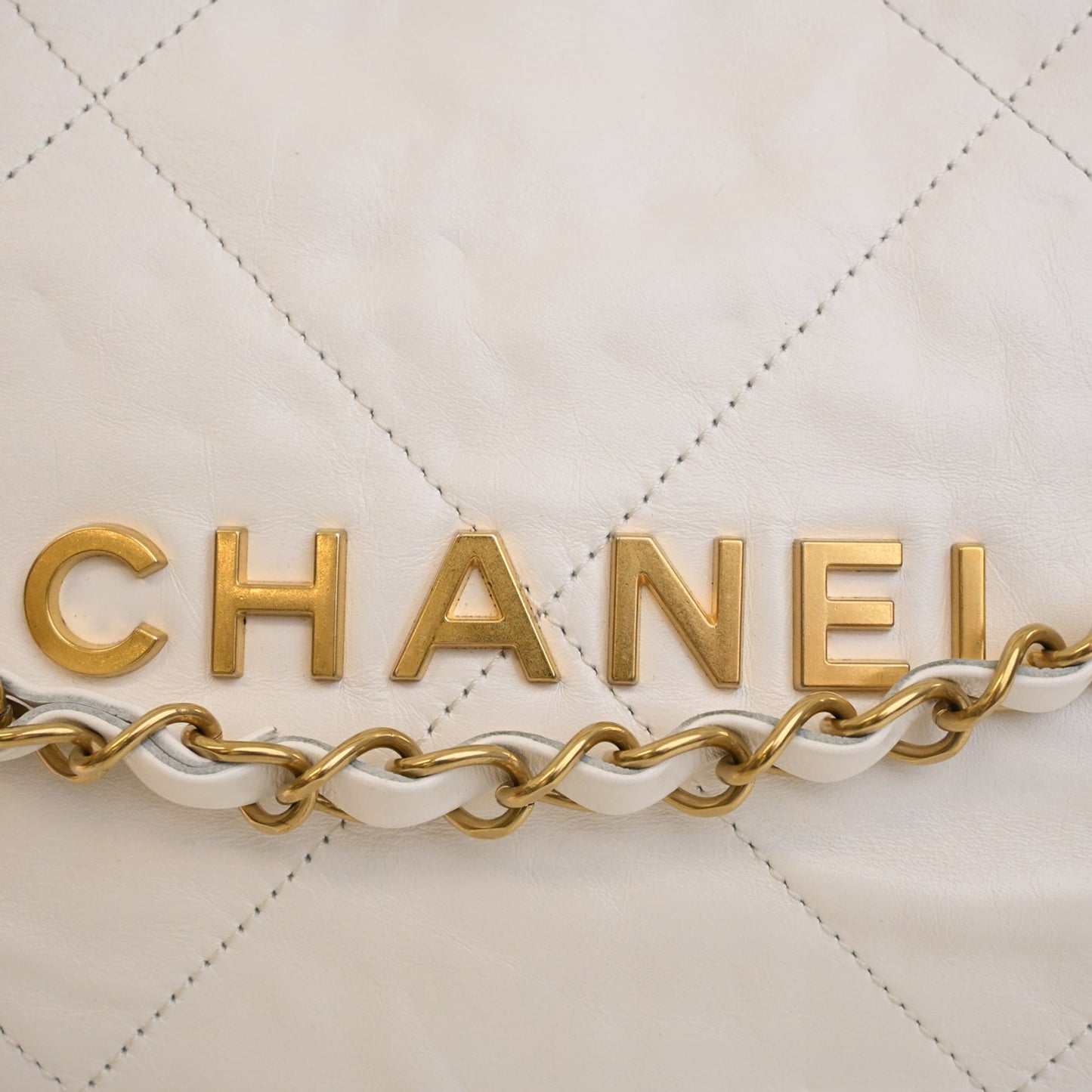 Chanel Small Quilted Shiny Calfskin 22 Handbag