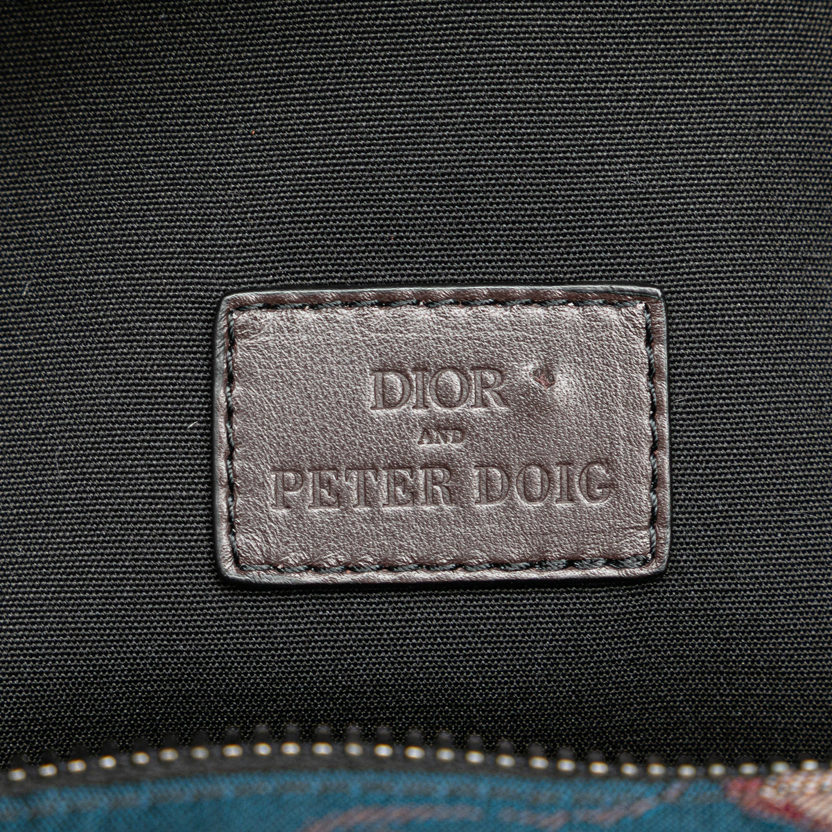 Dior Peter Doig Denim Camouflage Soft Saddle Bag