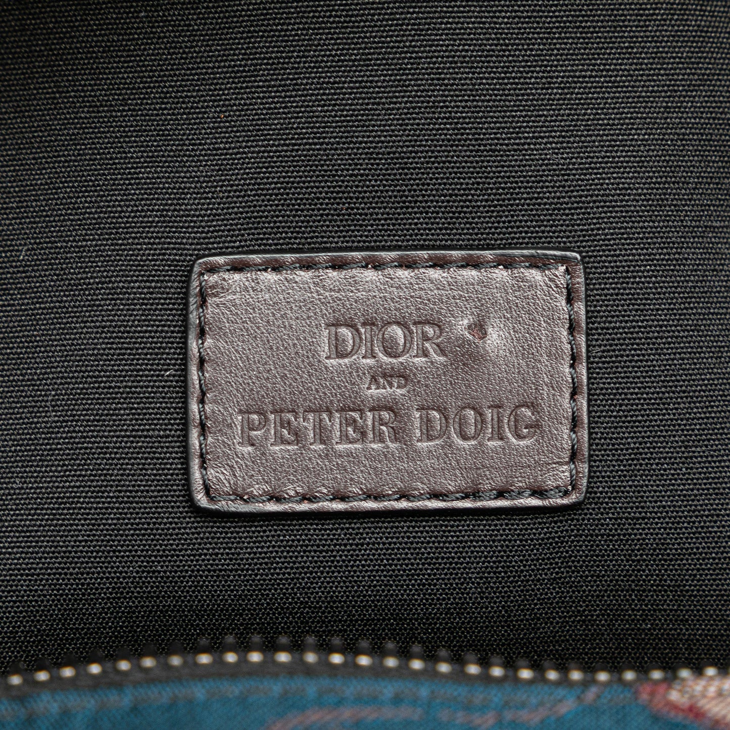 Dior Peter Doig Denim Camouflage Soft Saddle Bag