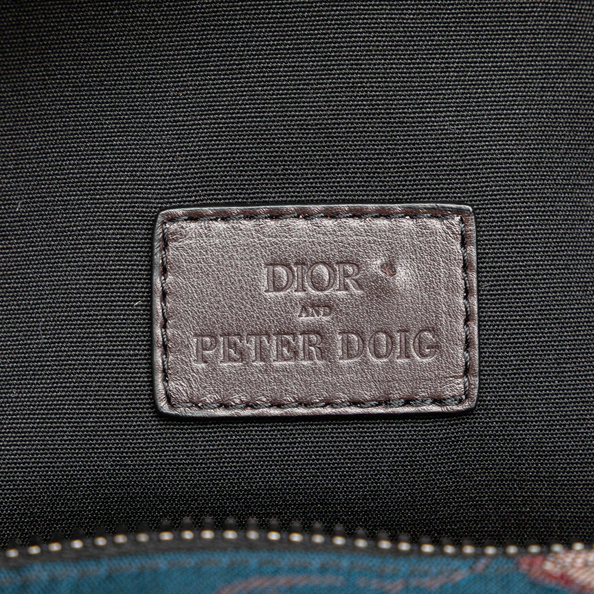 Dior Peter Doig Denim Camouflage Soft Saddle Bag