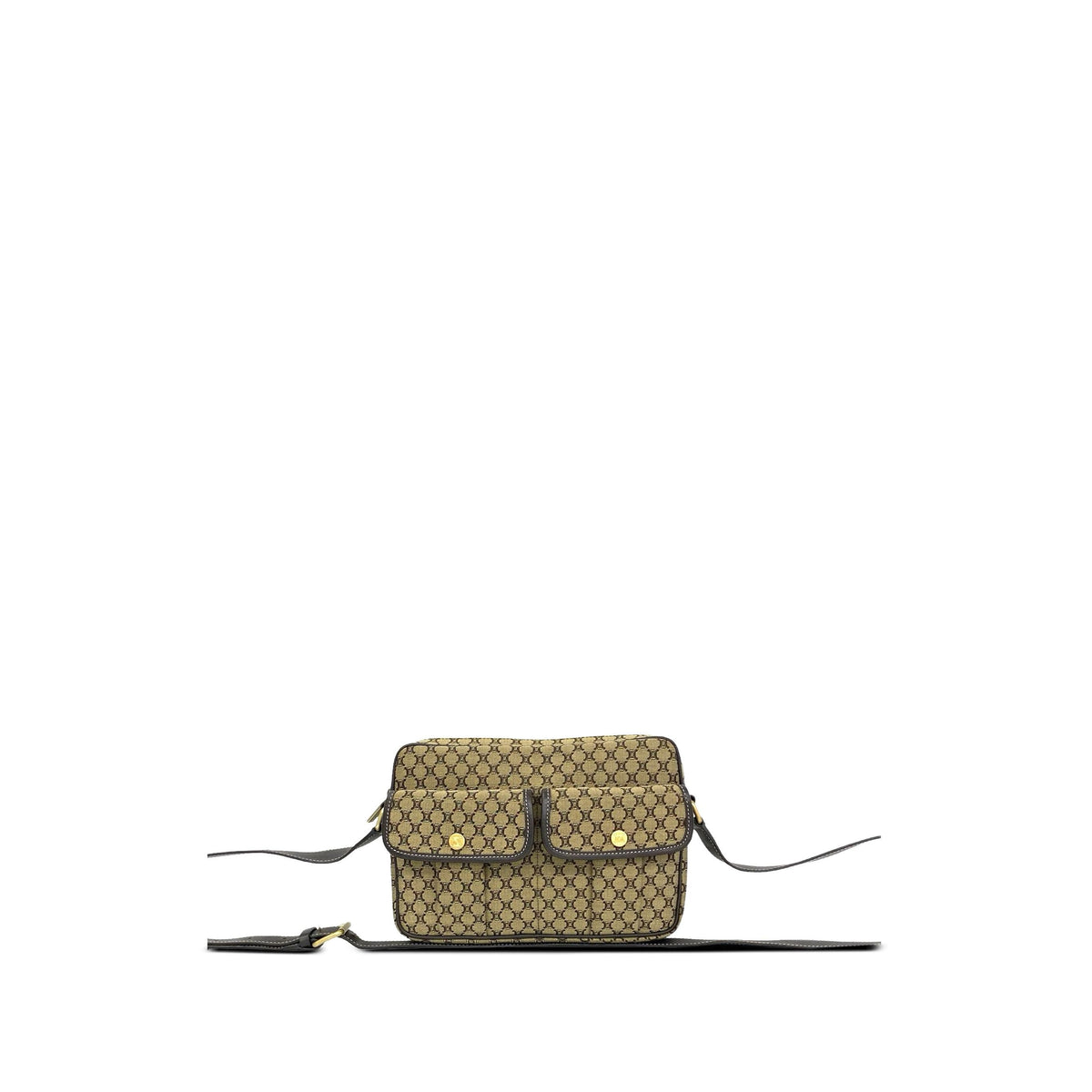 Celine Macadam Canvas Crossbody — Beige