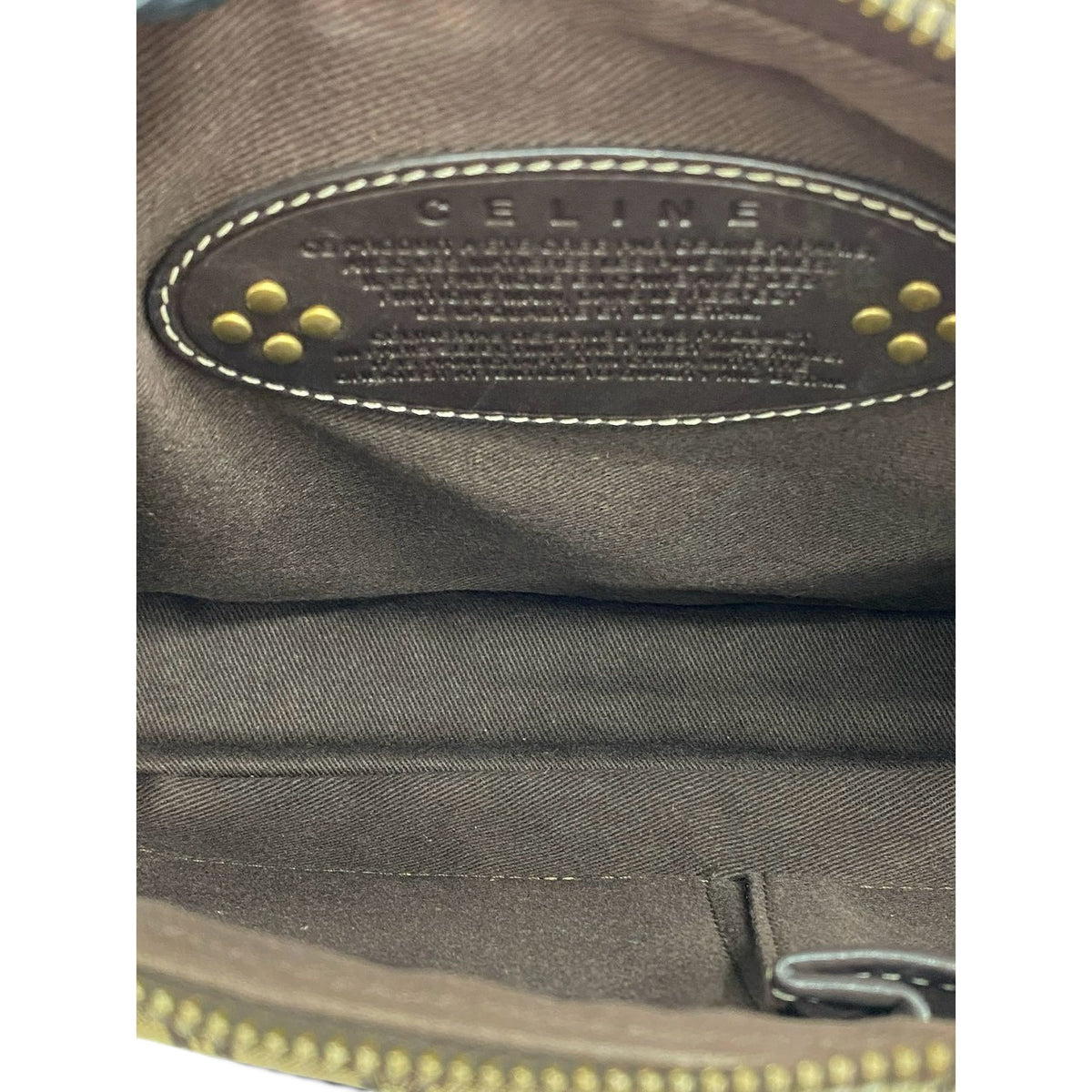 Celine Macadam Canvas Crossbody — Beige
