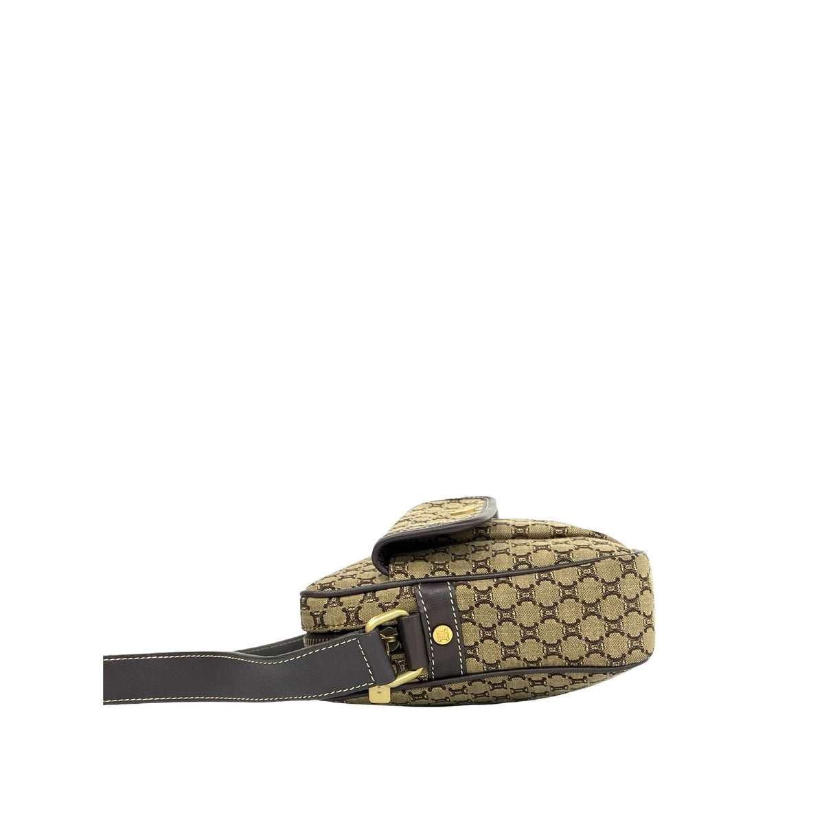 Celine Macadam Canvas Crossbody — Beige