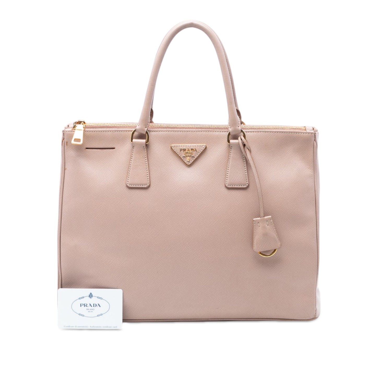 Prada Large Saffiano Lux Galleria Double Zip Satchel