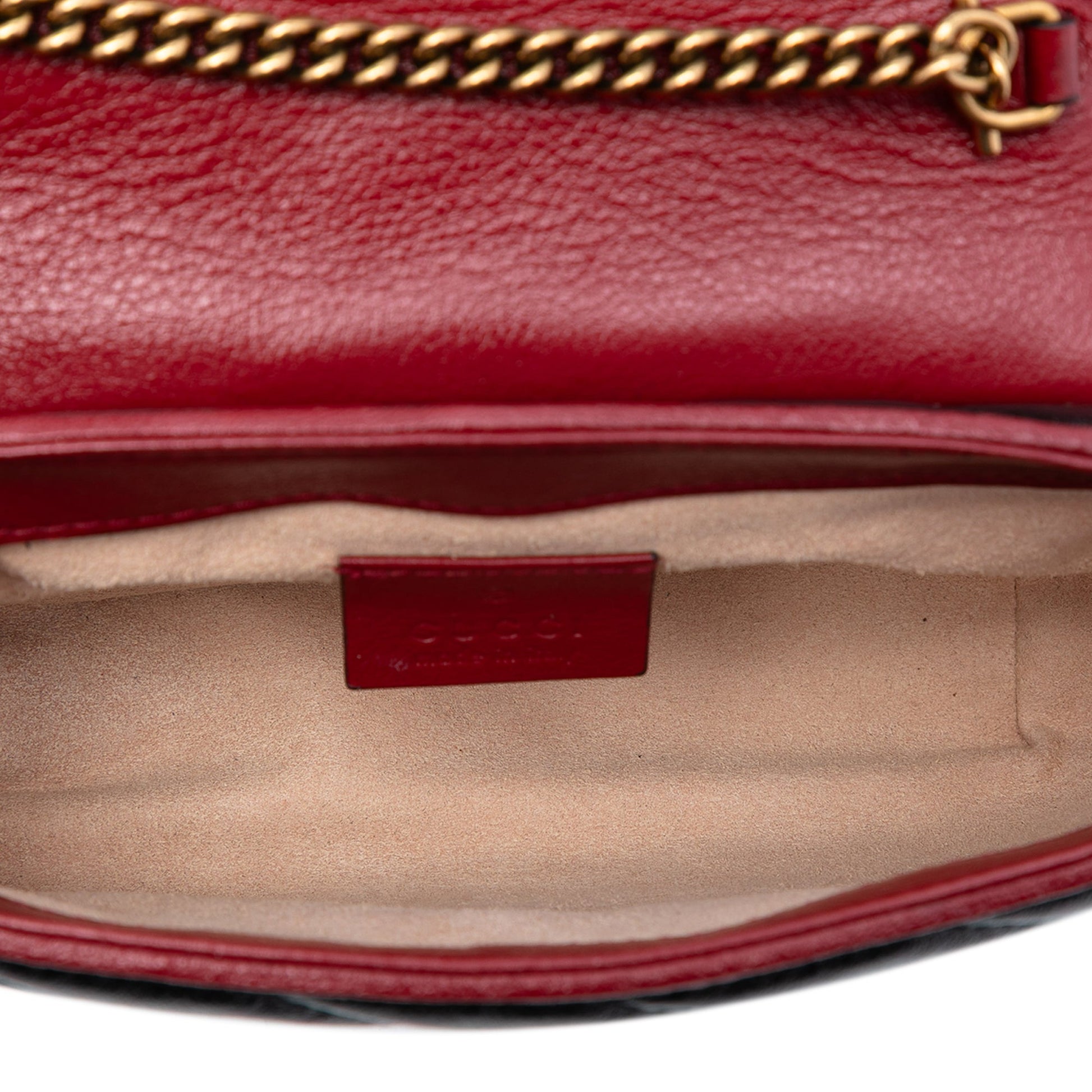 Gucci Super Mini GG Marmont Matelasse Leather Torchon Flap Crossbody