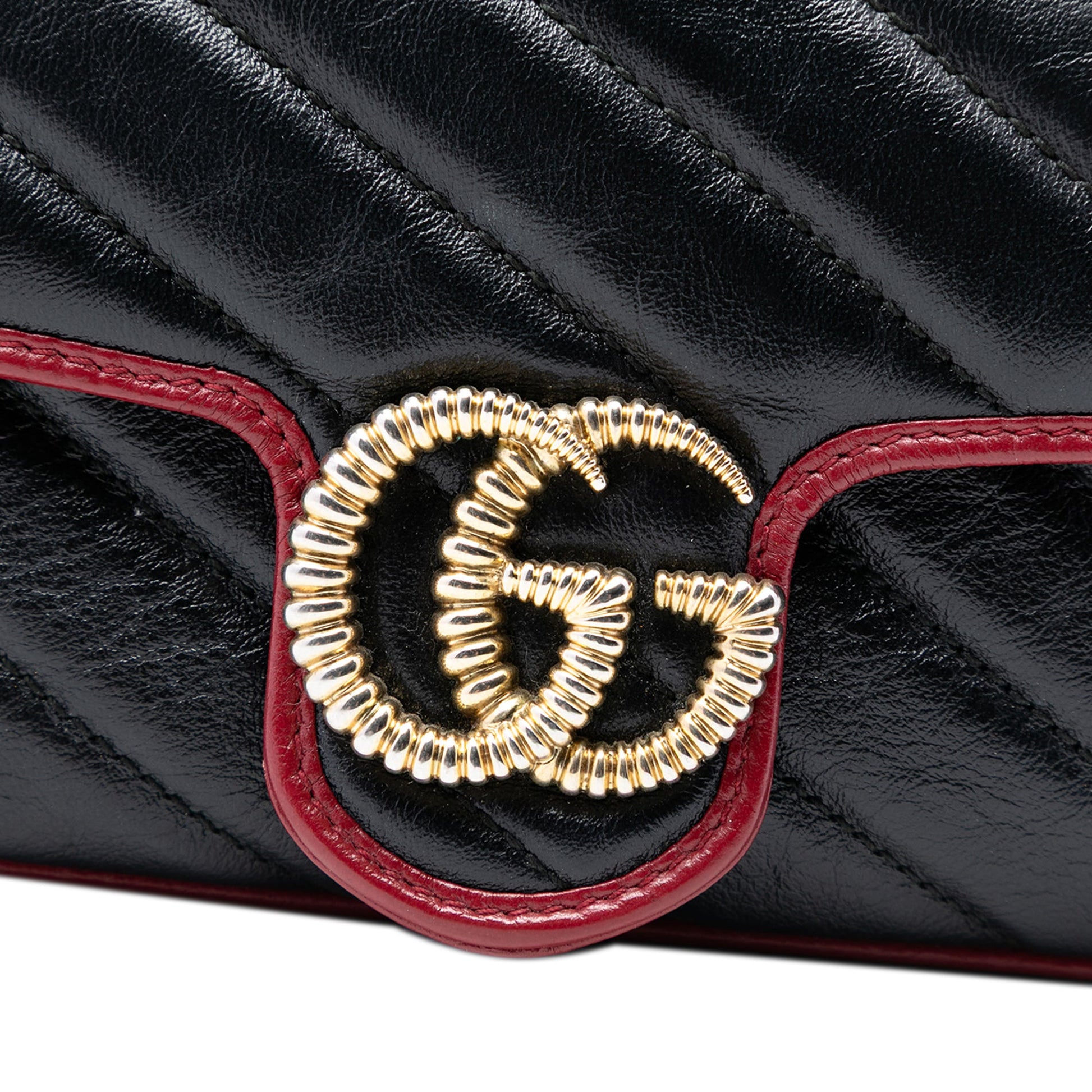 Gucci Super Mini GG Marmont Matelasse Leather Torchon Flap Crossbody