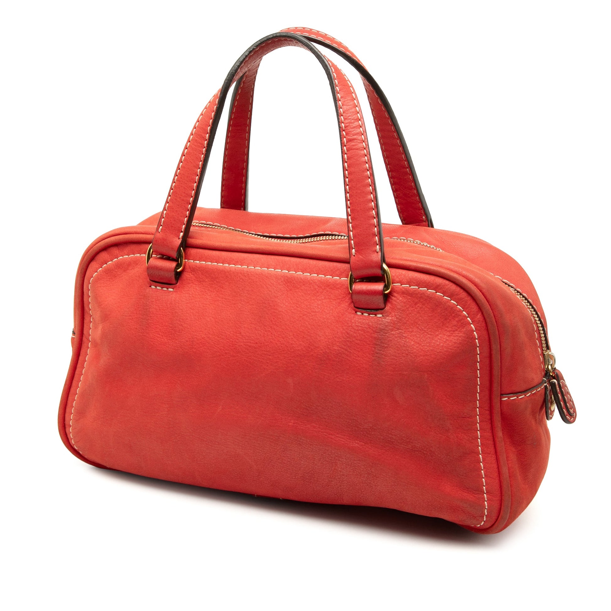 LOEWE Nubuck Anagram Madrid Fringe Handbag