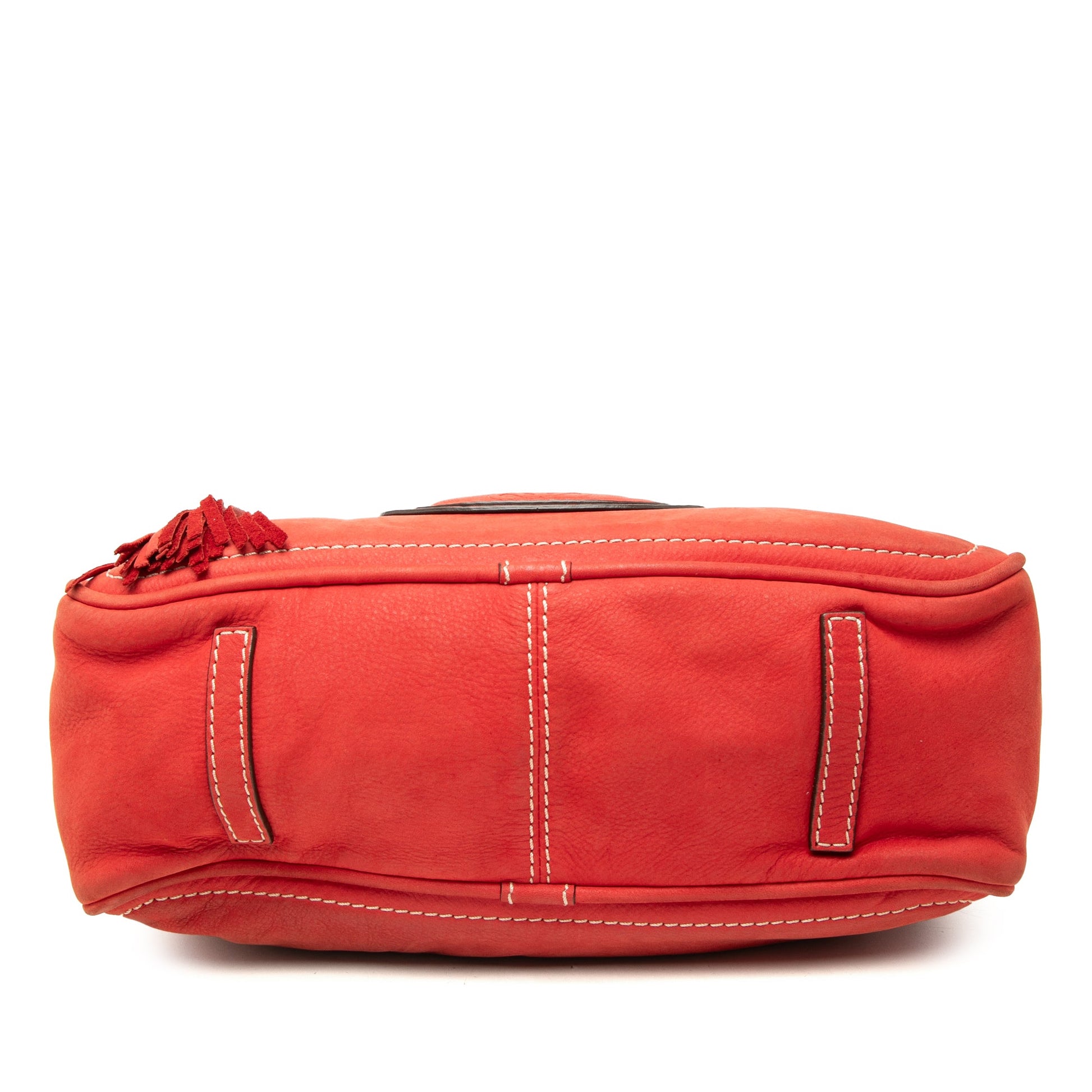 LOEWE Nubuck Anagram Madrid Fringe Handbag