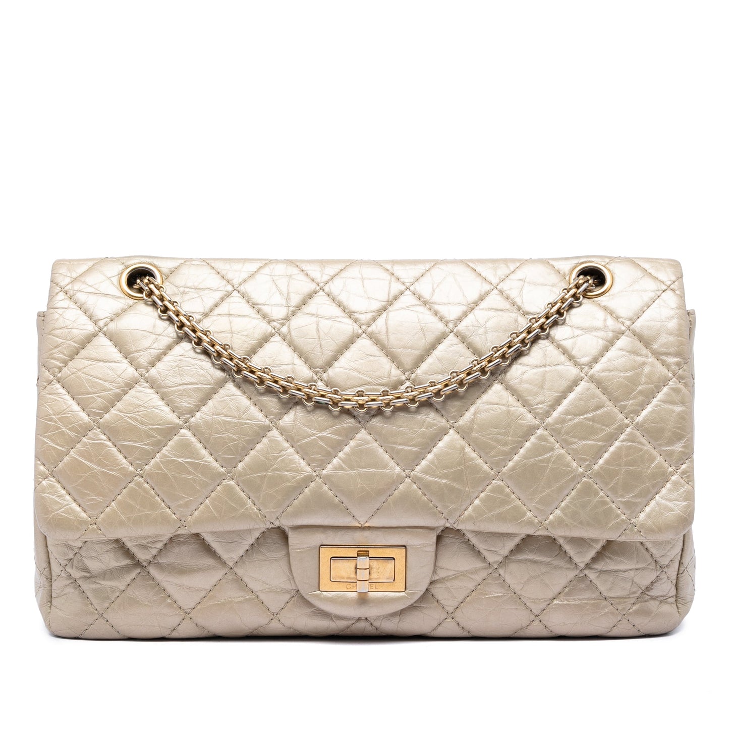 Chanel Metallic Aged Calfskin Reissue 2.55 Double Flap 227
