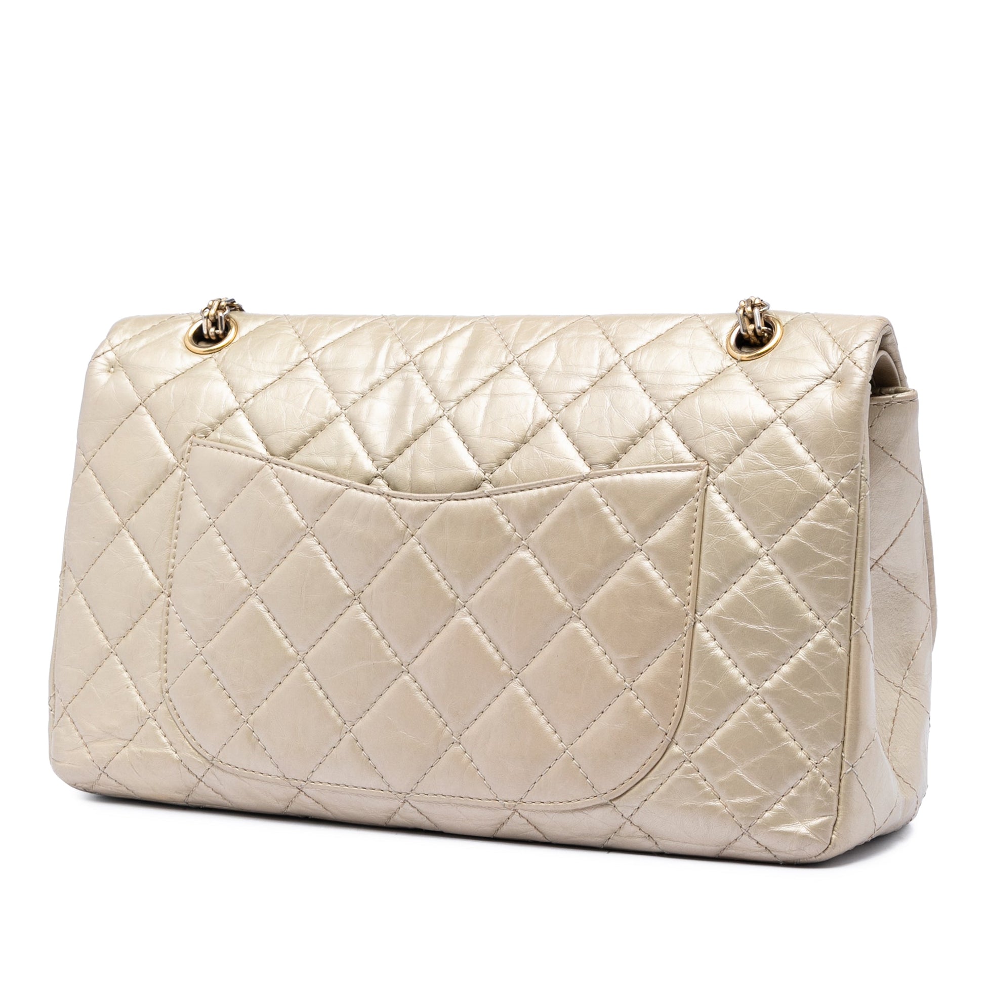 Chanel Metallic Aged Calfskin Reissue 2.55 Double Flap 227