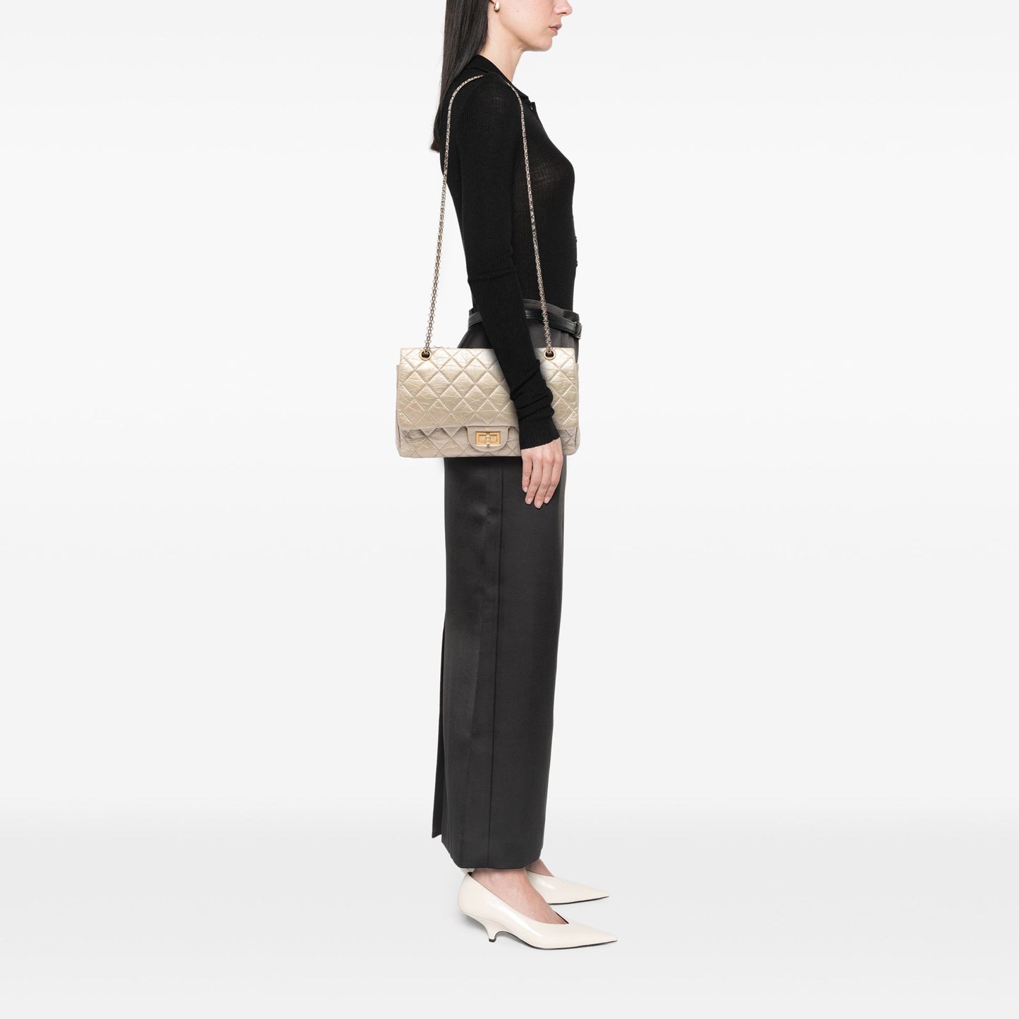 Chanel Metallic Aged Calfskin Reissue 2.55 Double Flap 227