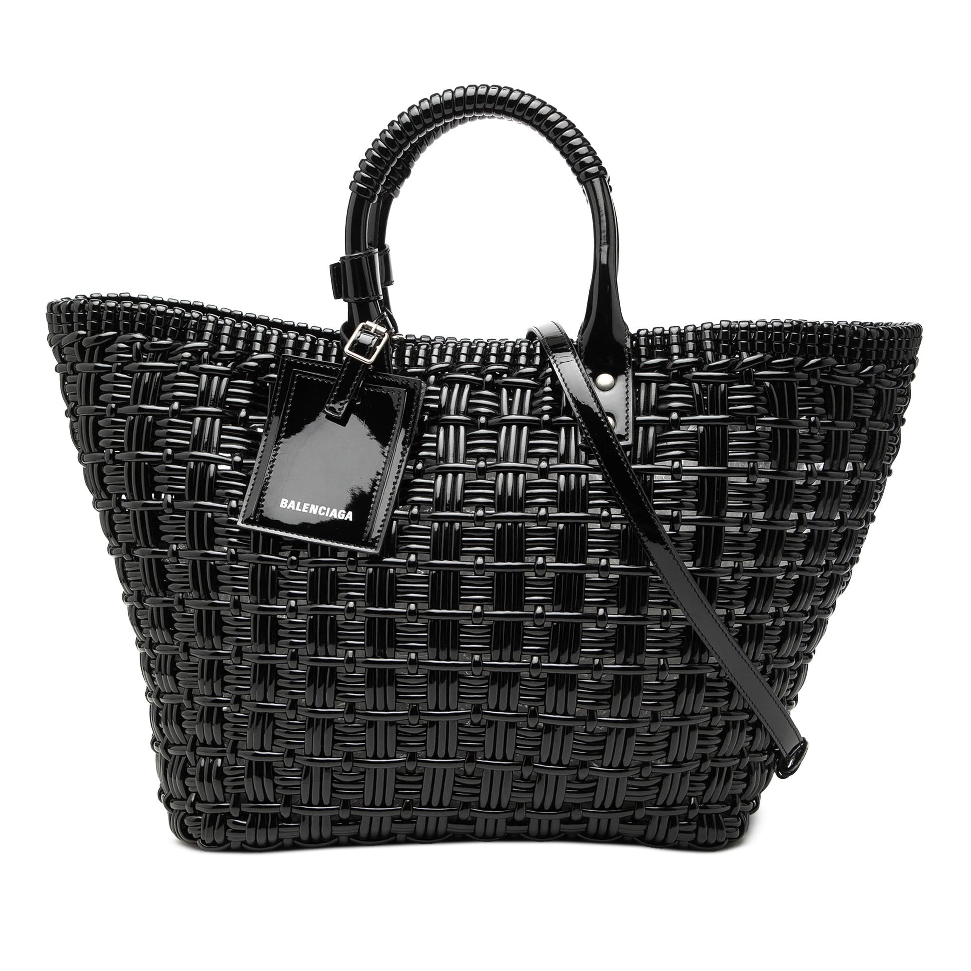 Balenciaga Small Faux Leather Bistro Basket Bag
