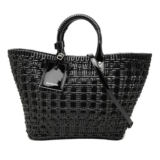 Balenciaga Small Faux Leather Bistro Basket Bag