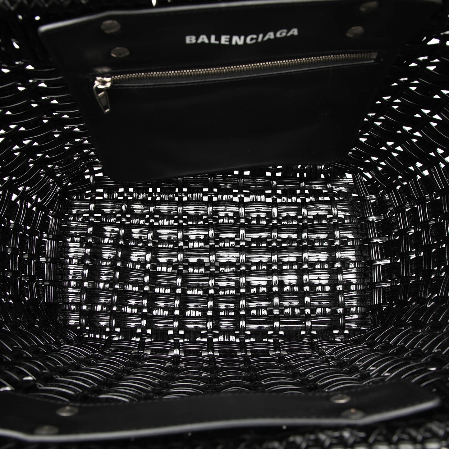Balenciaga Small Faux Leather Bistro Basket Bag