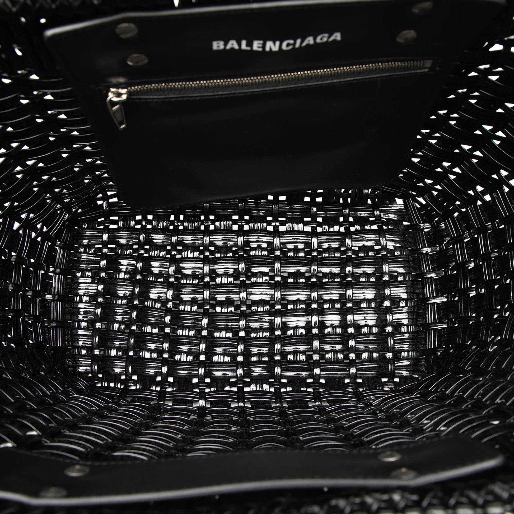 Balenciaga Small Faux Leather Bistro Basket Bag