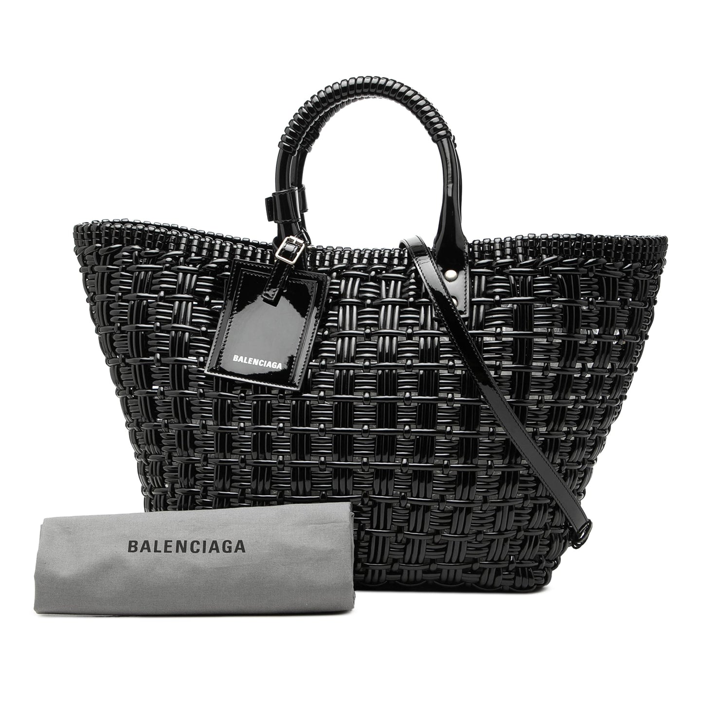 Balenciaga Small Faux Leather Bistro Basket Bag
