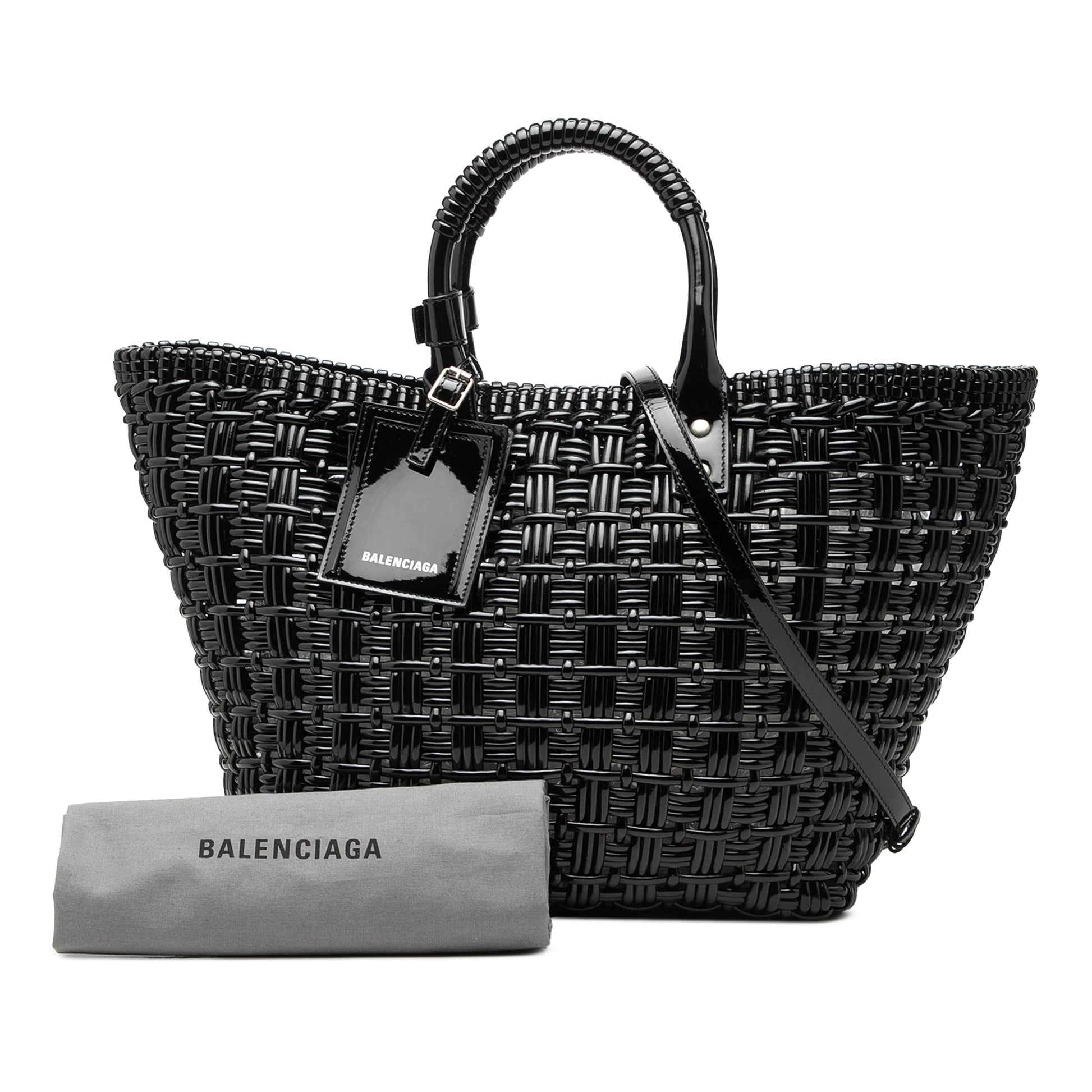 Balenciaga Small Faux Leather Bistro Basket Bag