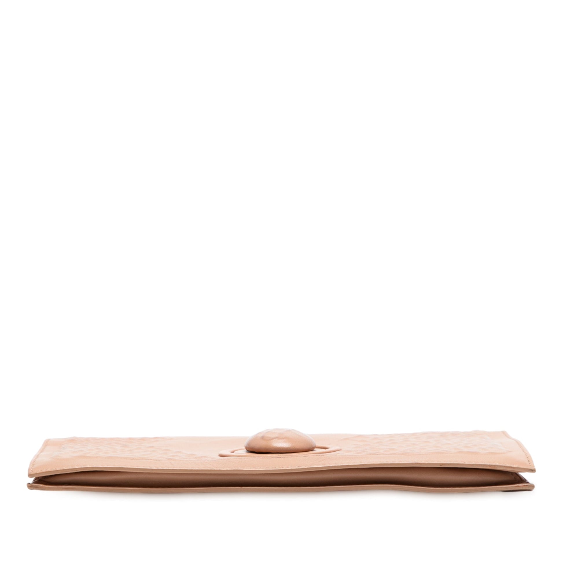 Bottega Veneta Nappa Embossed Intrecciato Turnlock Clutch