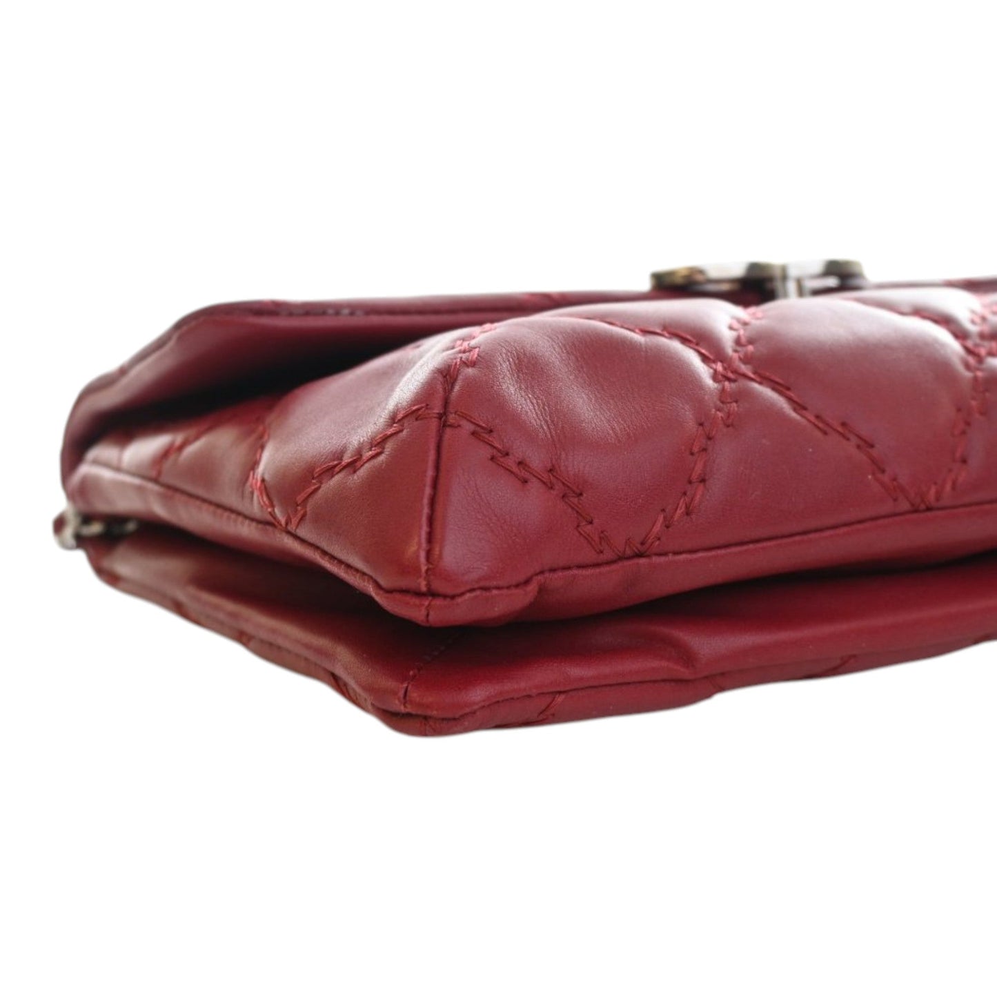 Chanel CC Quilted Calfskin Double Stitch Hamptons Flap
