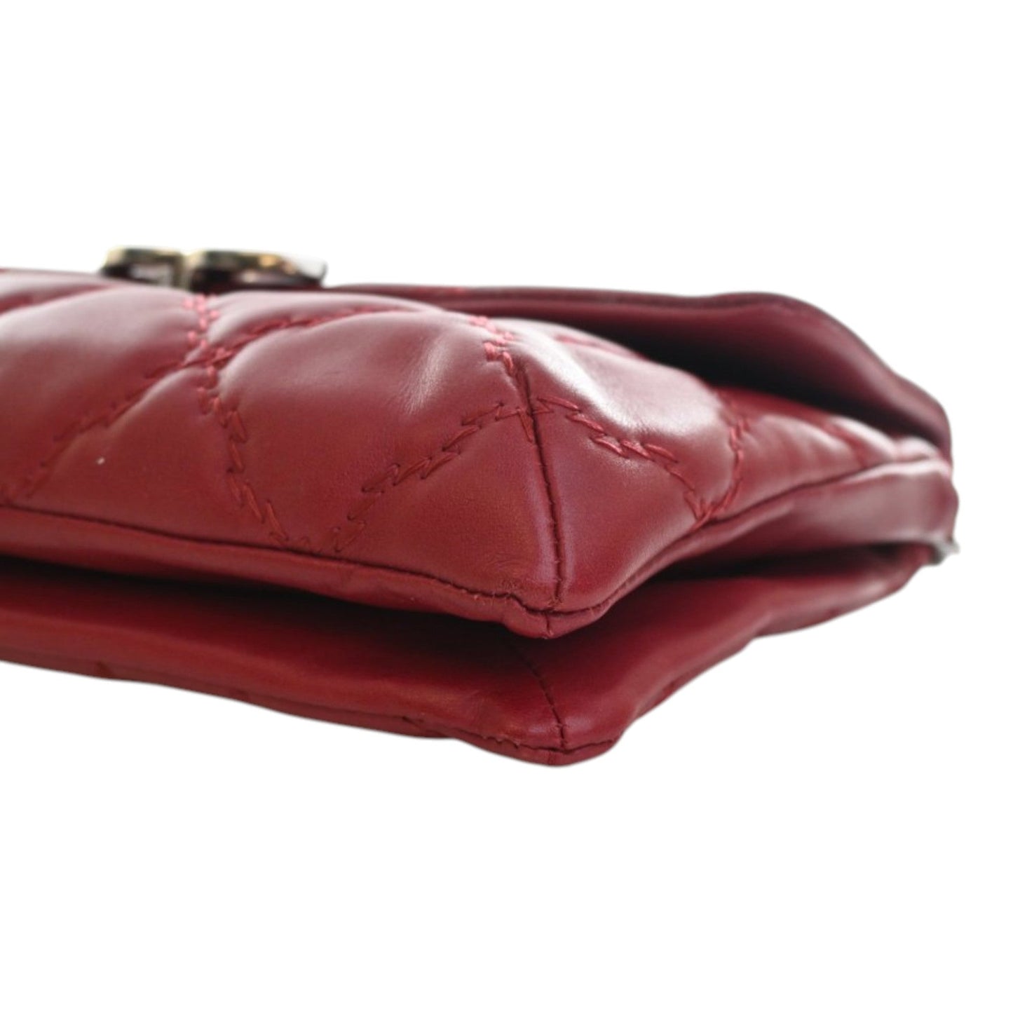 Chanel CC Quilted Calfskin Double Stitch Hamptons Flap