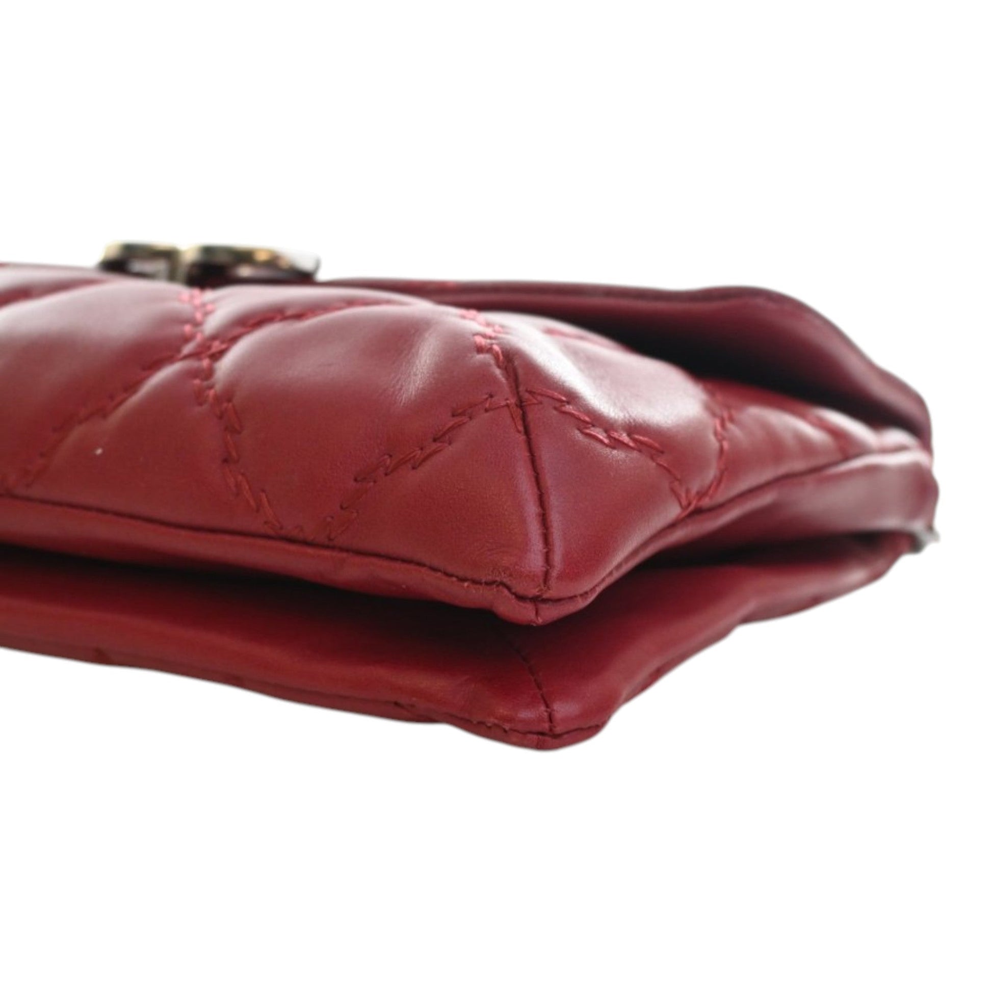 Chanel CC Quilted Calfskin Double Stitch Hamptons Flap