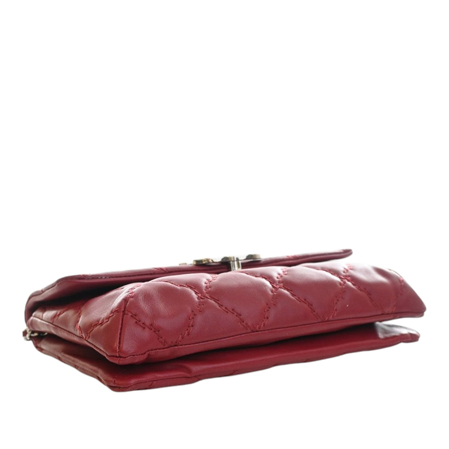 Chanel CC Quilted Calfskin Double Stitch Hamptons Flap