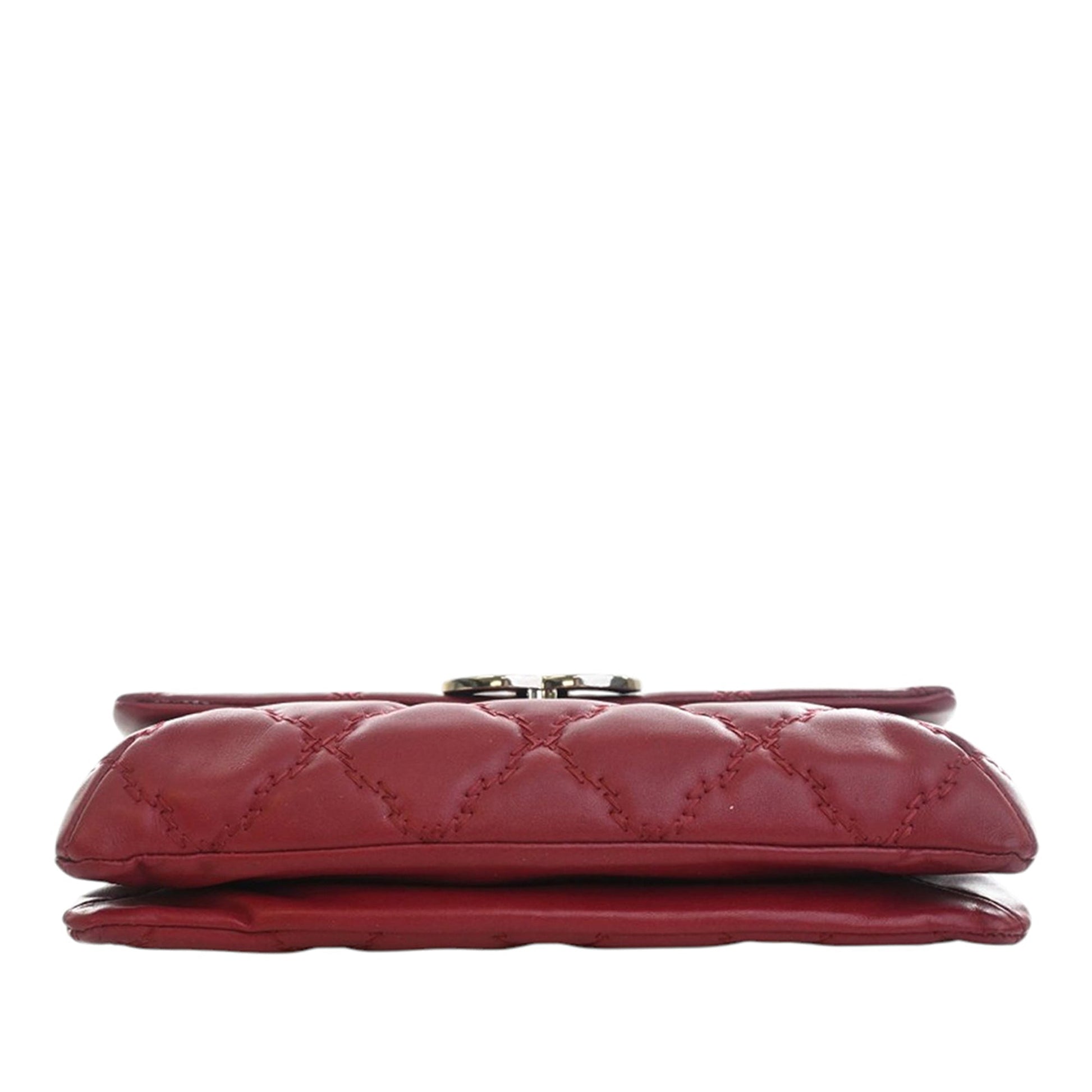 Chanel CC Quilted Calfskin Double Stitch Hamptons Flap