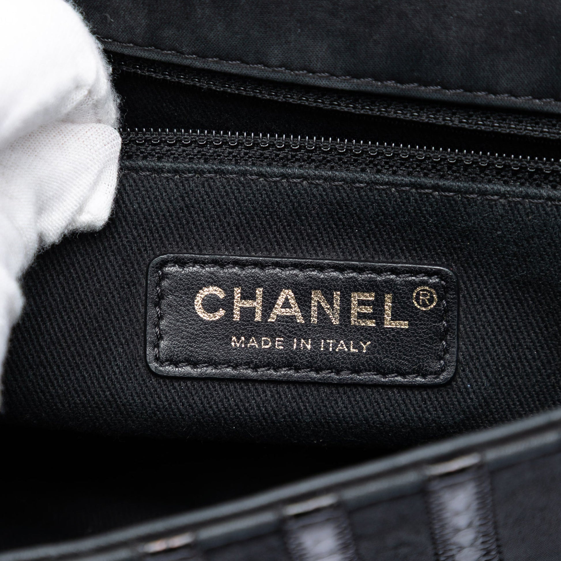 Chanel Chevron Python Embossed Calfskin and Suede Single Flap