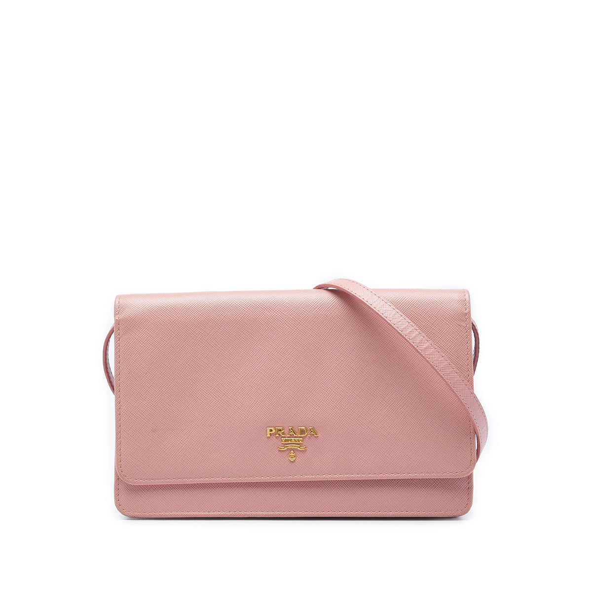 Prada Saffiano Wallet on Strap