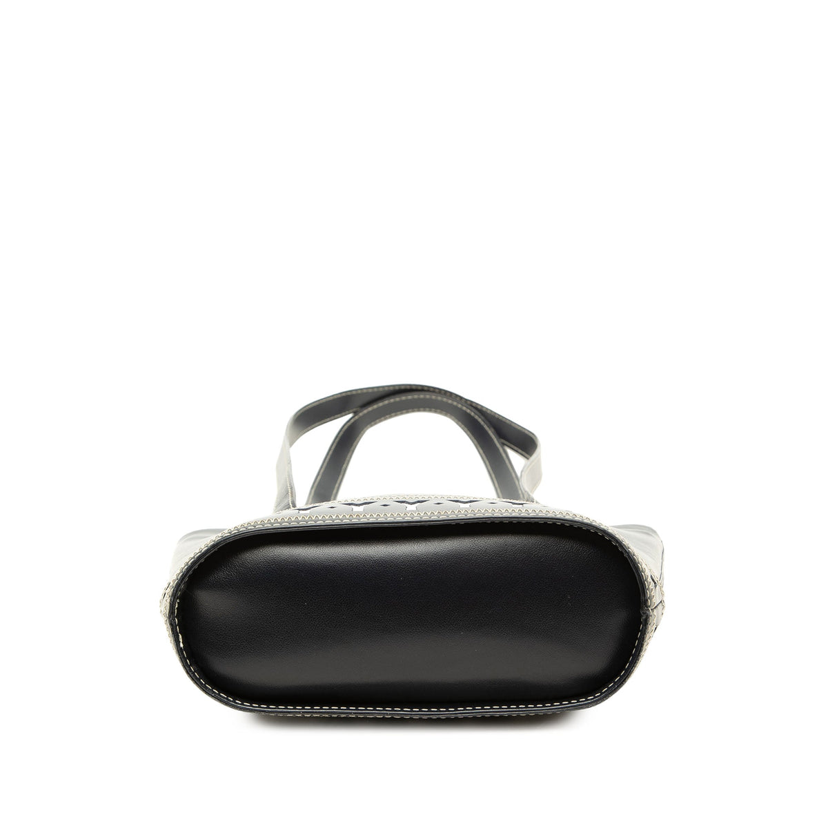 Saint Laurent Leather Y Cut Out Shoulder Bag — Black
