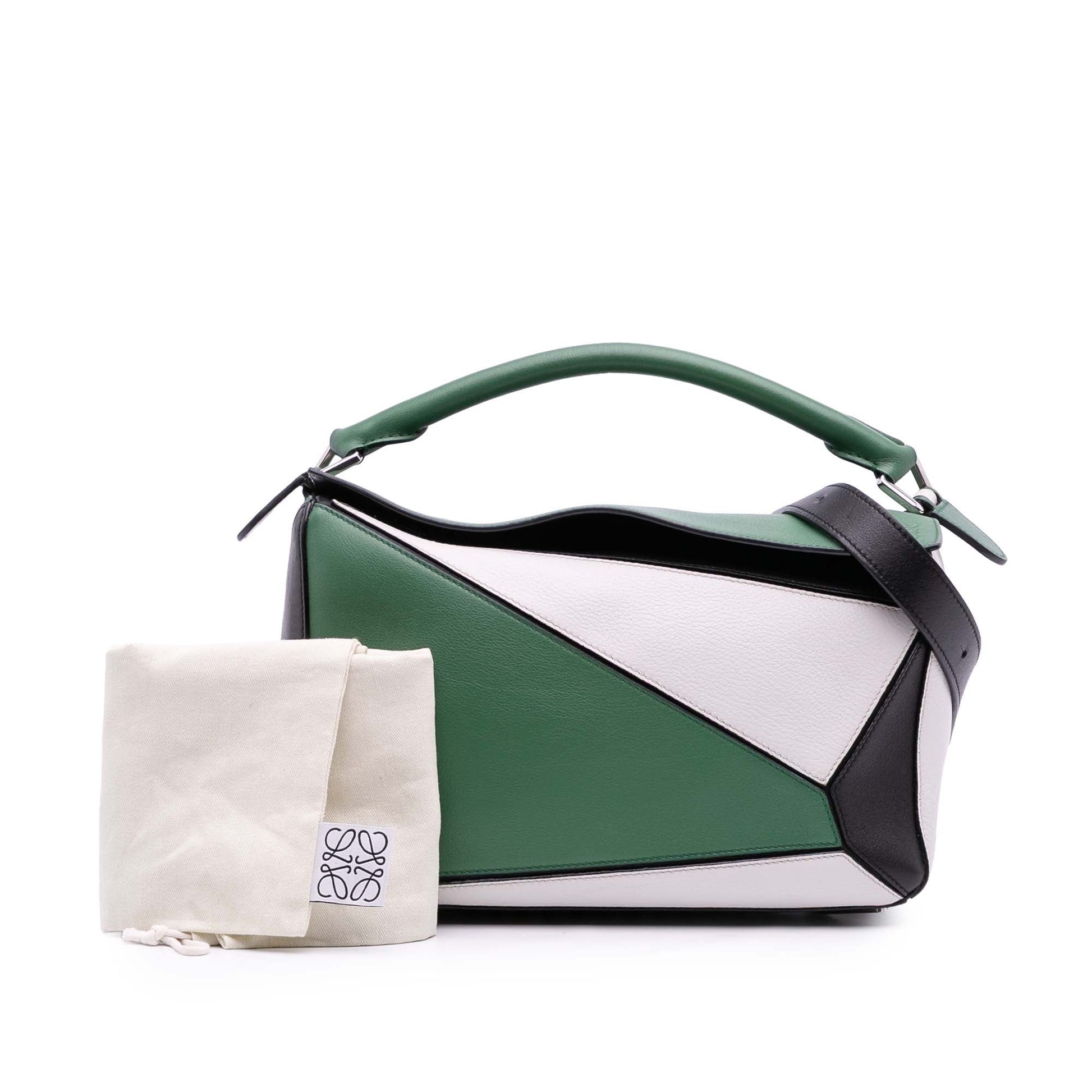 LOEWE Medium Tricolor Calfskin Puzzle Satchel