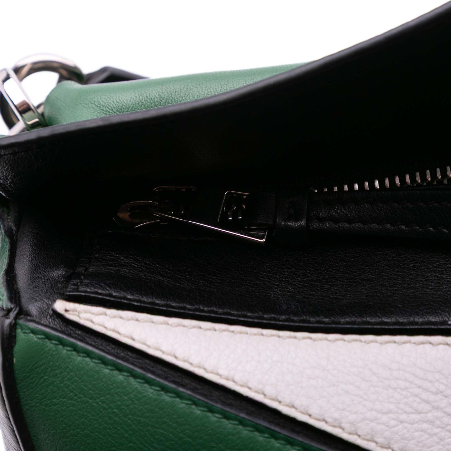 LOEWE Medium Tricolor Calfskin Puzzle Satchel