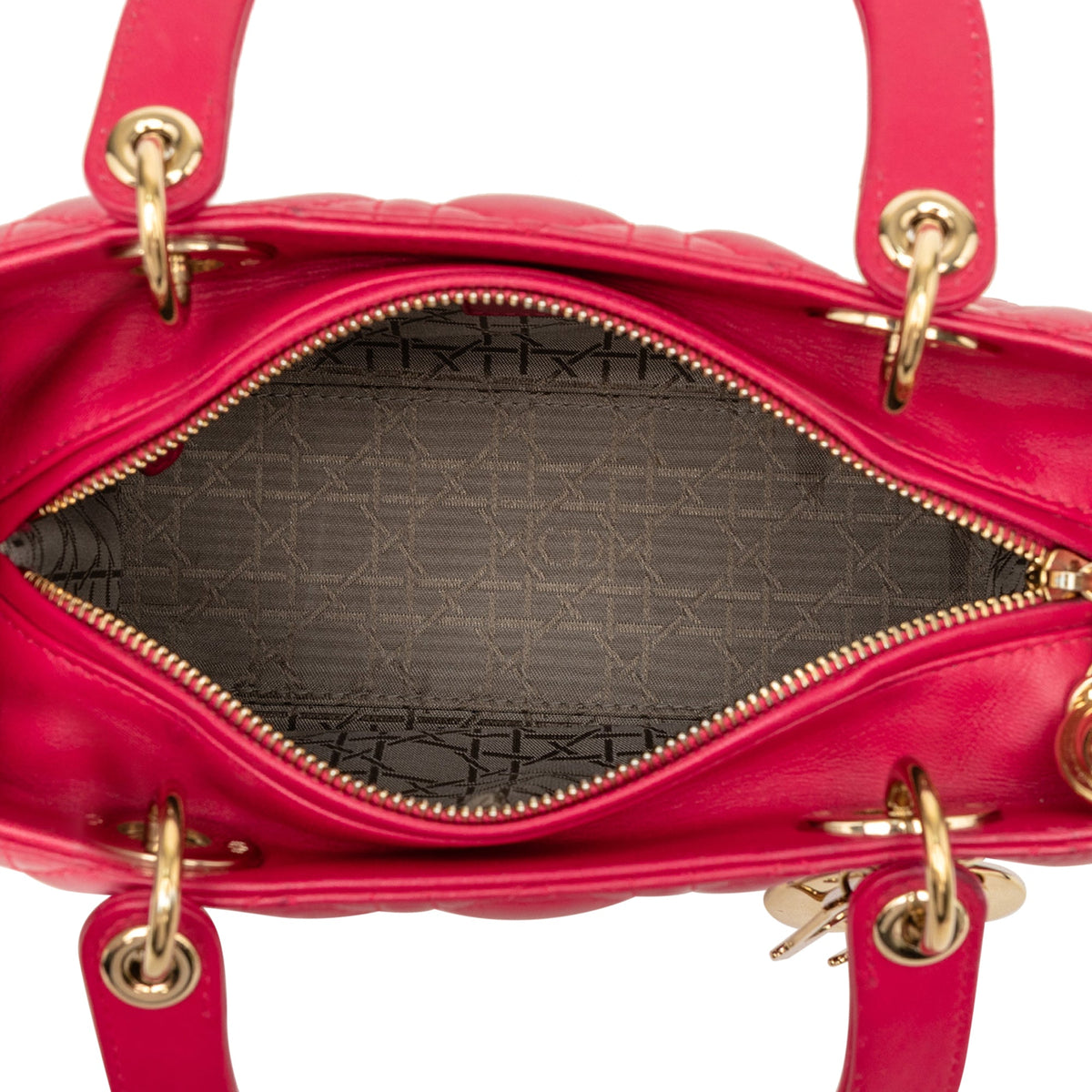 Dior Medium Lambskin Cannage Lady Dior