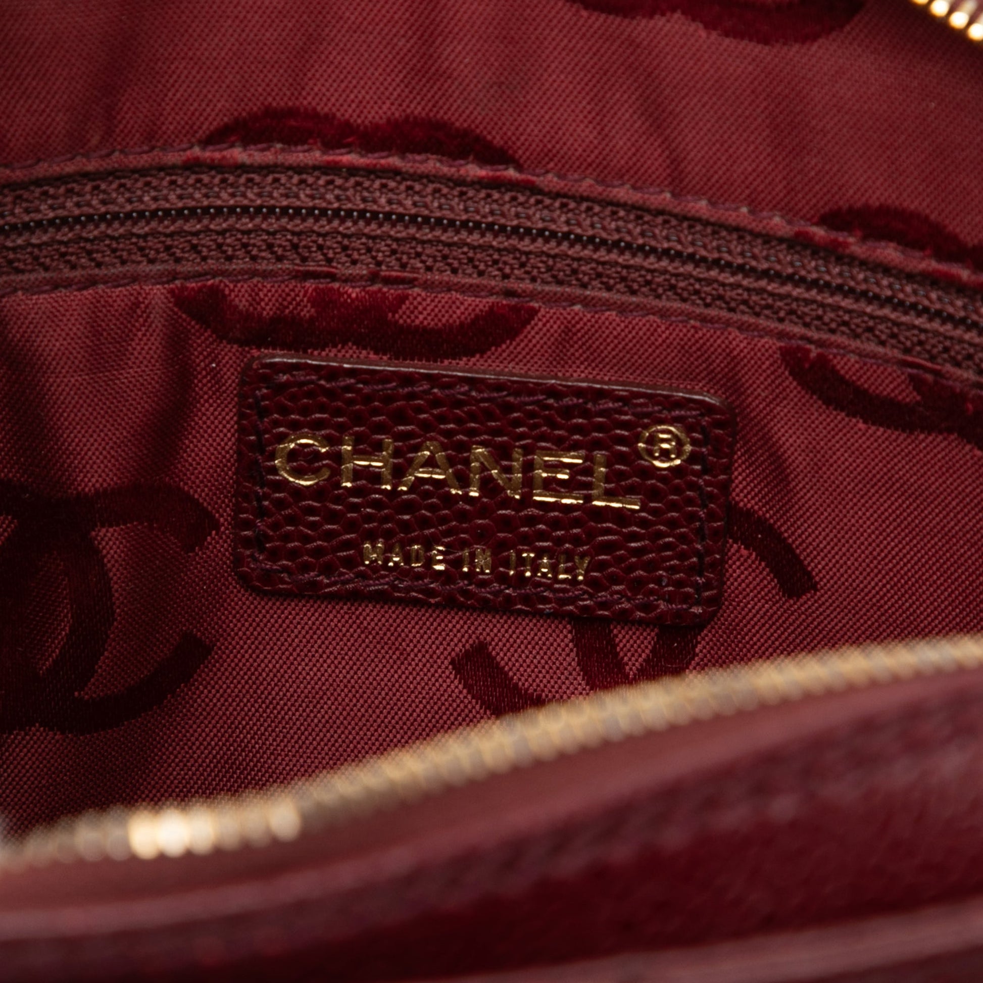 Chanel CC Choco Bar Caviar Wild Stitch Shoulder Bag