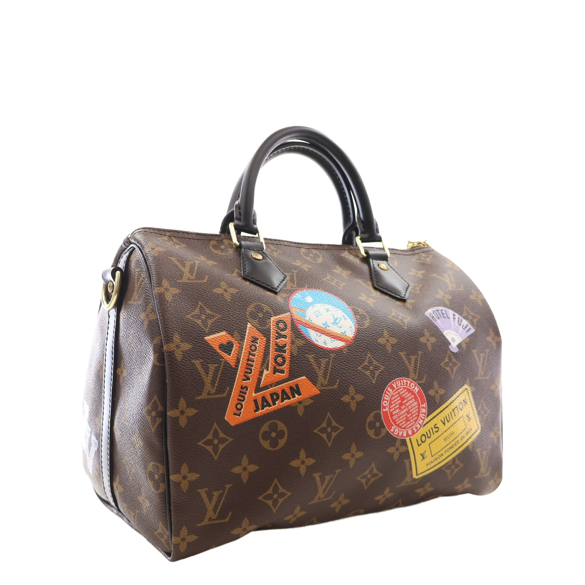 Louis Vuitton Monogram World Tour Speedy Bandouliere 30 — Brown