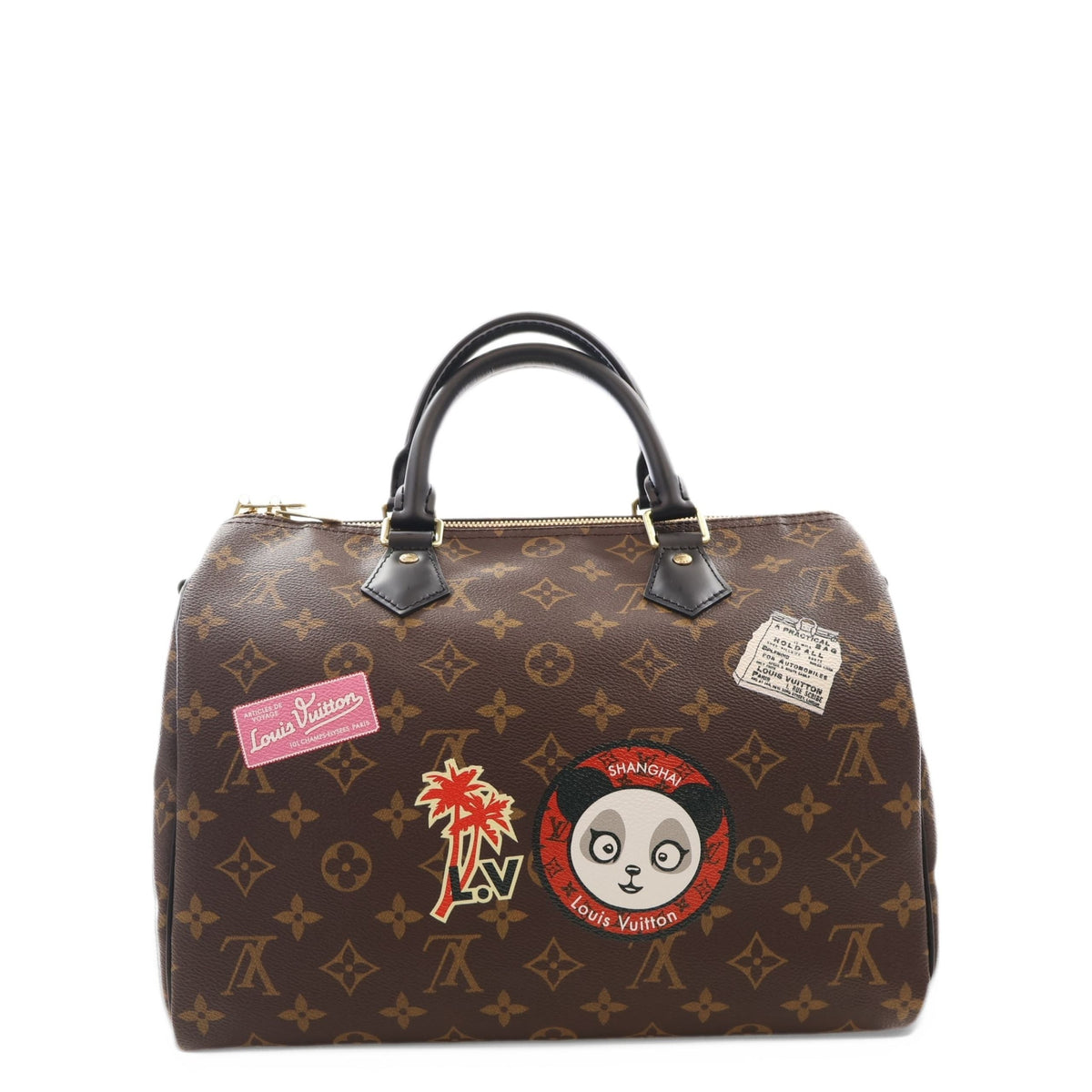 Louis Vuitton Monogram World Tour Speedy Bandouliere 30 — Brown