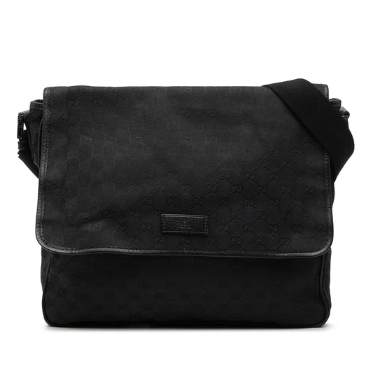 Gucci GG Canvas Flap Messenger Bag
