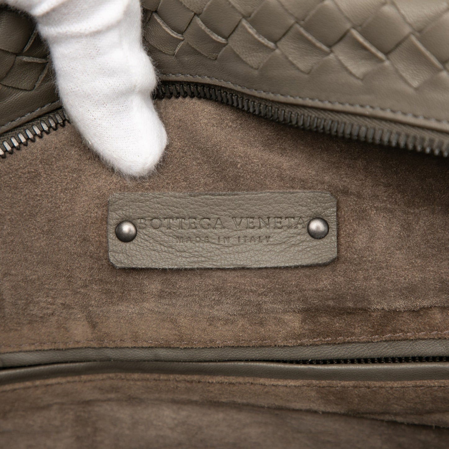 Large Nappa Intrecciato Brick Tote