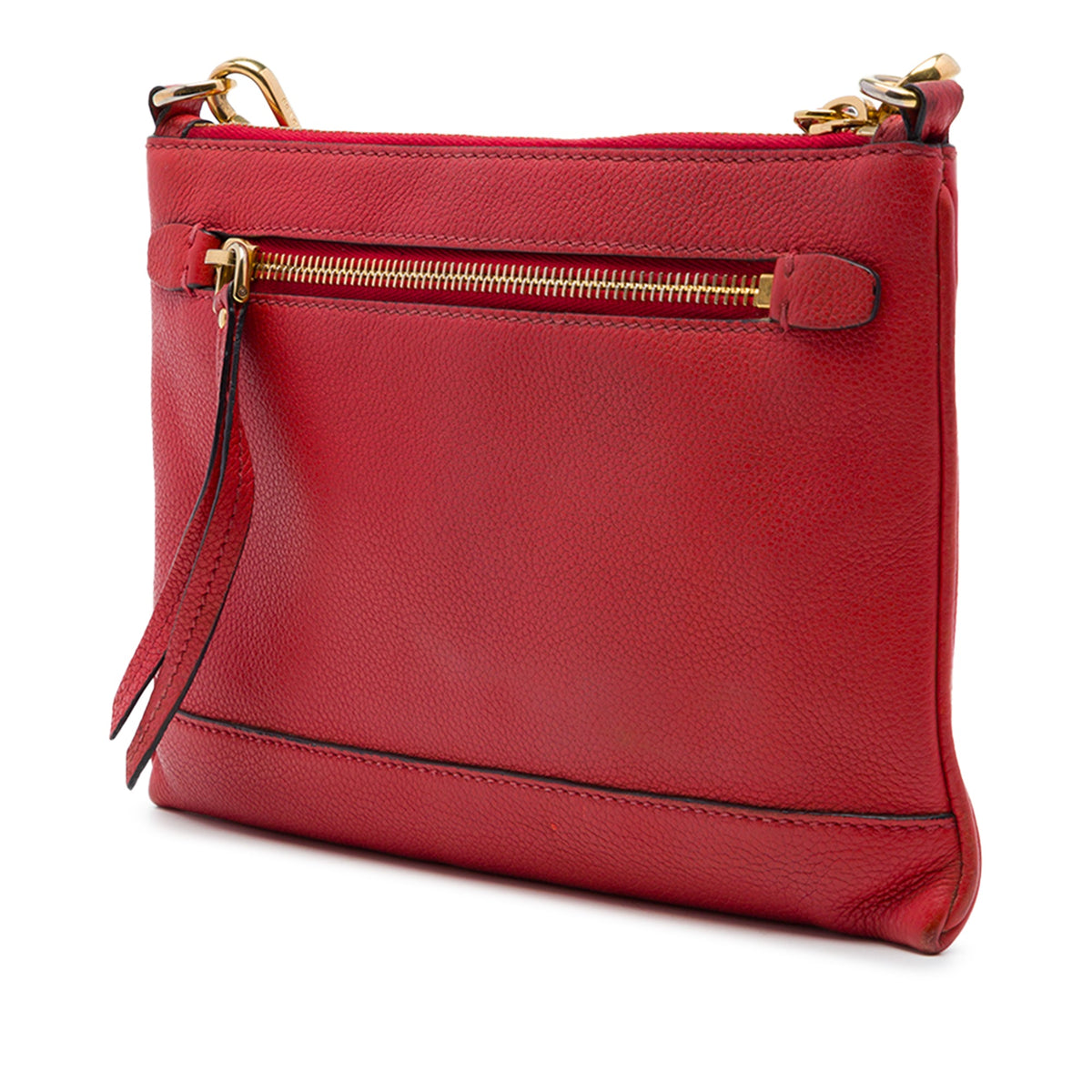 Prada Vitello Daino Crossbody — Red