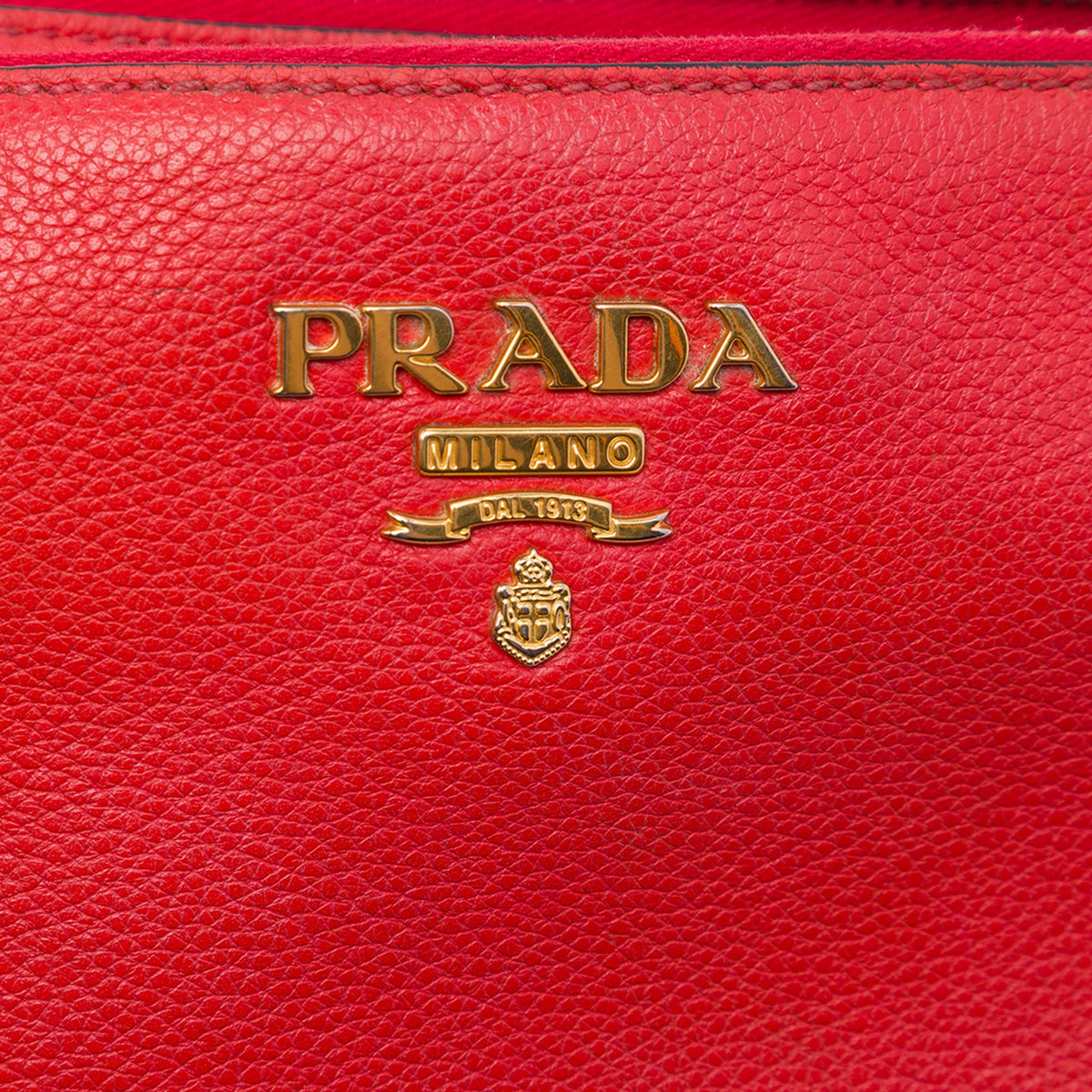 Prada Vitello Daino Crossbody — Red